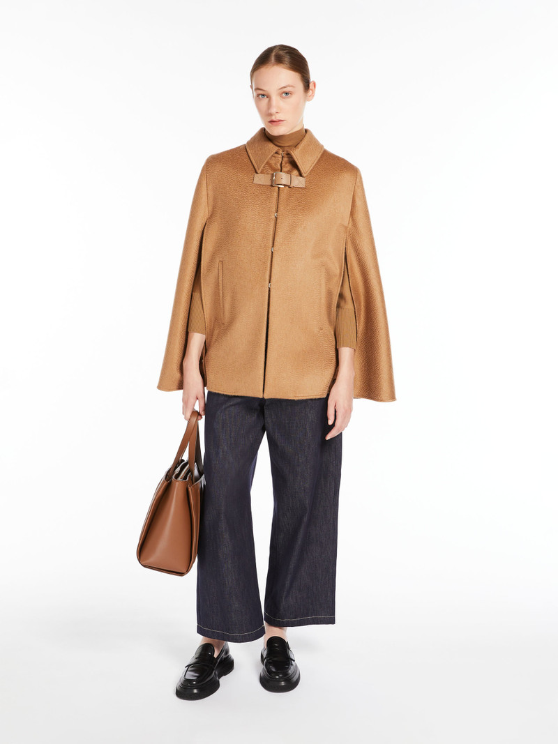 Max Mara OBLIQUA Wool and cashmere cape outlook