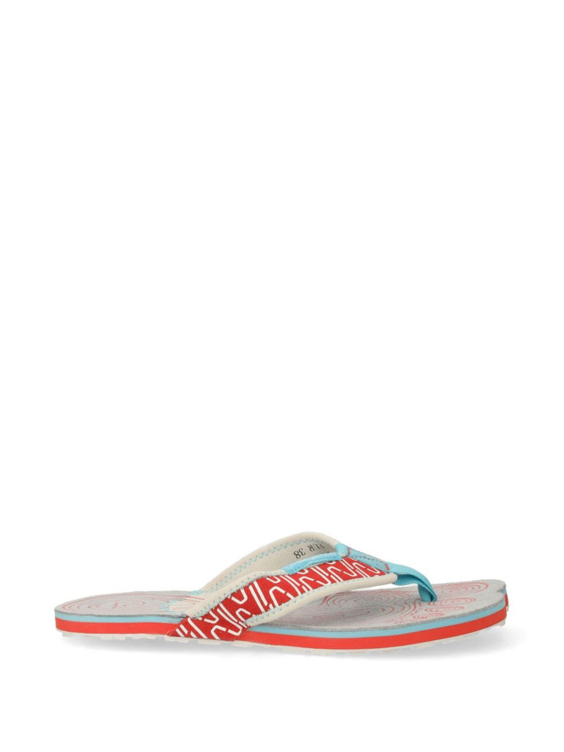 graphic-print flip flops 1