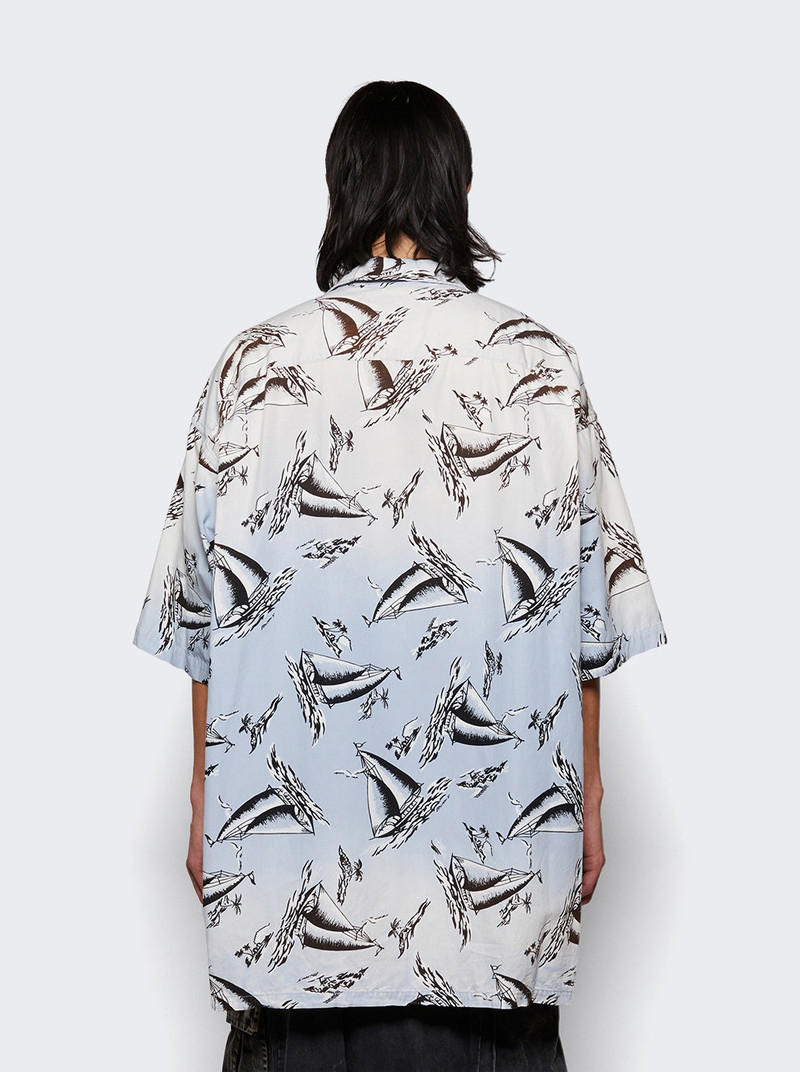 Vintage Like Aloha Shirt Light Blue 4