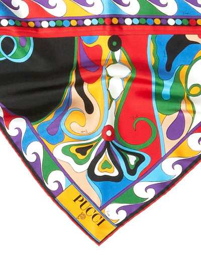 PUCCI Orchidee-print silk scarf outlook