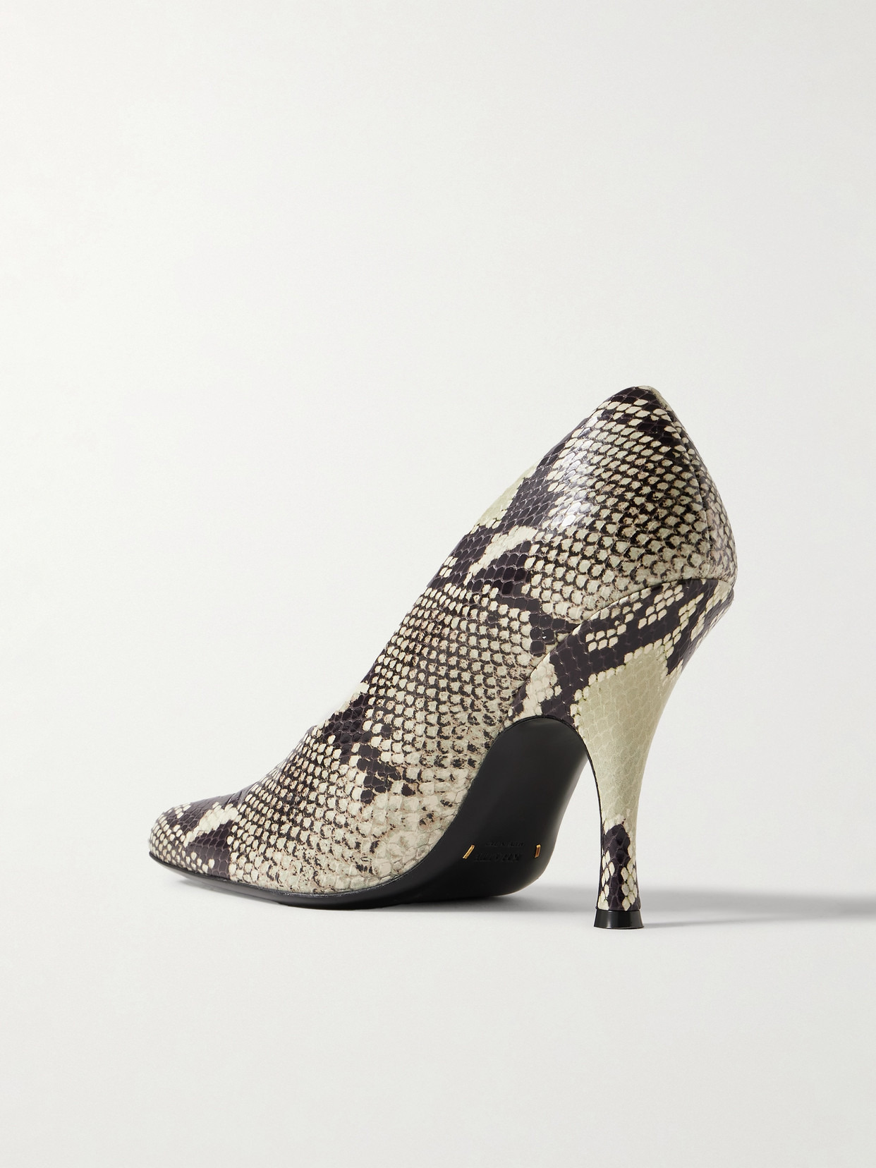 Eva Snake-effect Leather Pumps - 3