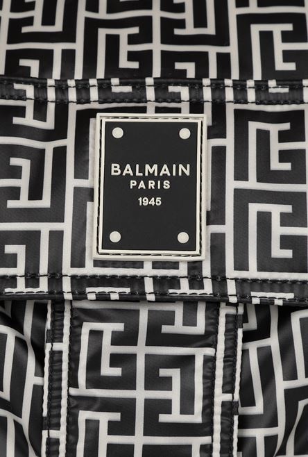 Nylon travel bag with bicolor Balmain monogram - 6