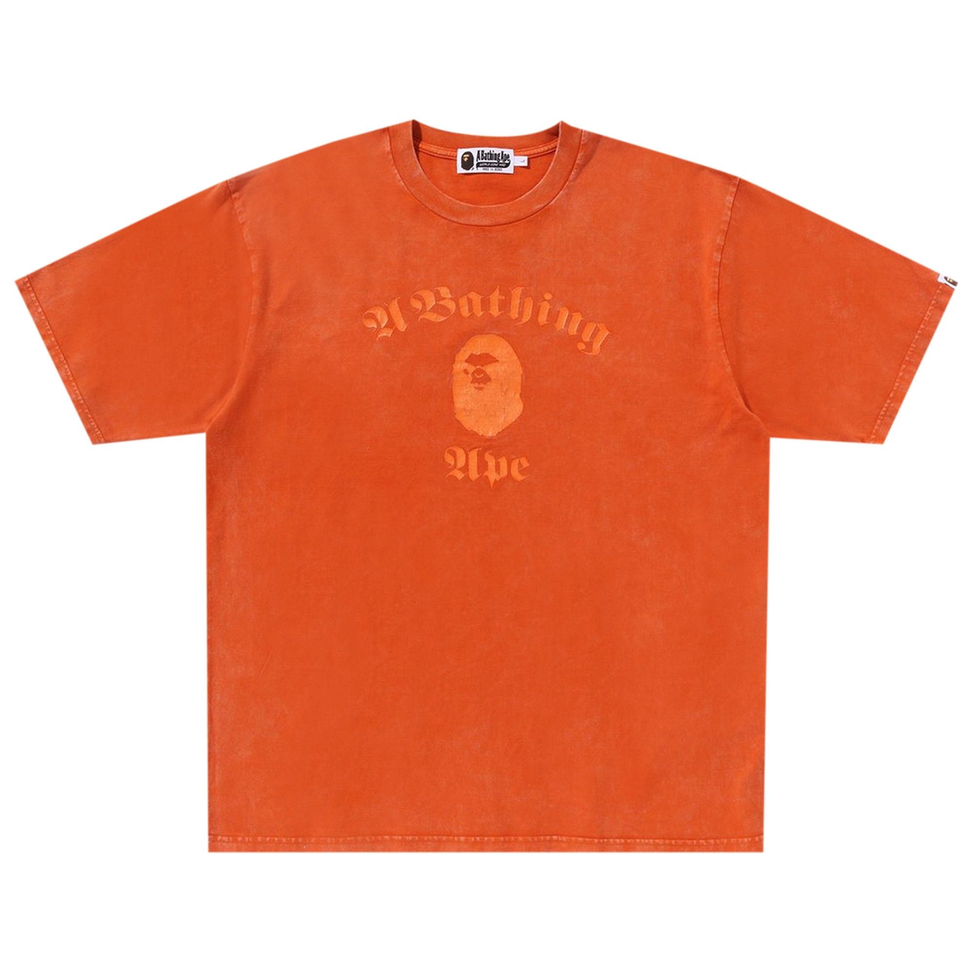 BAPE A Bathing Ape Overdye Relaxed Fit Tee 'Orange' - 1