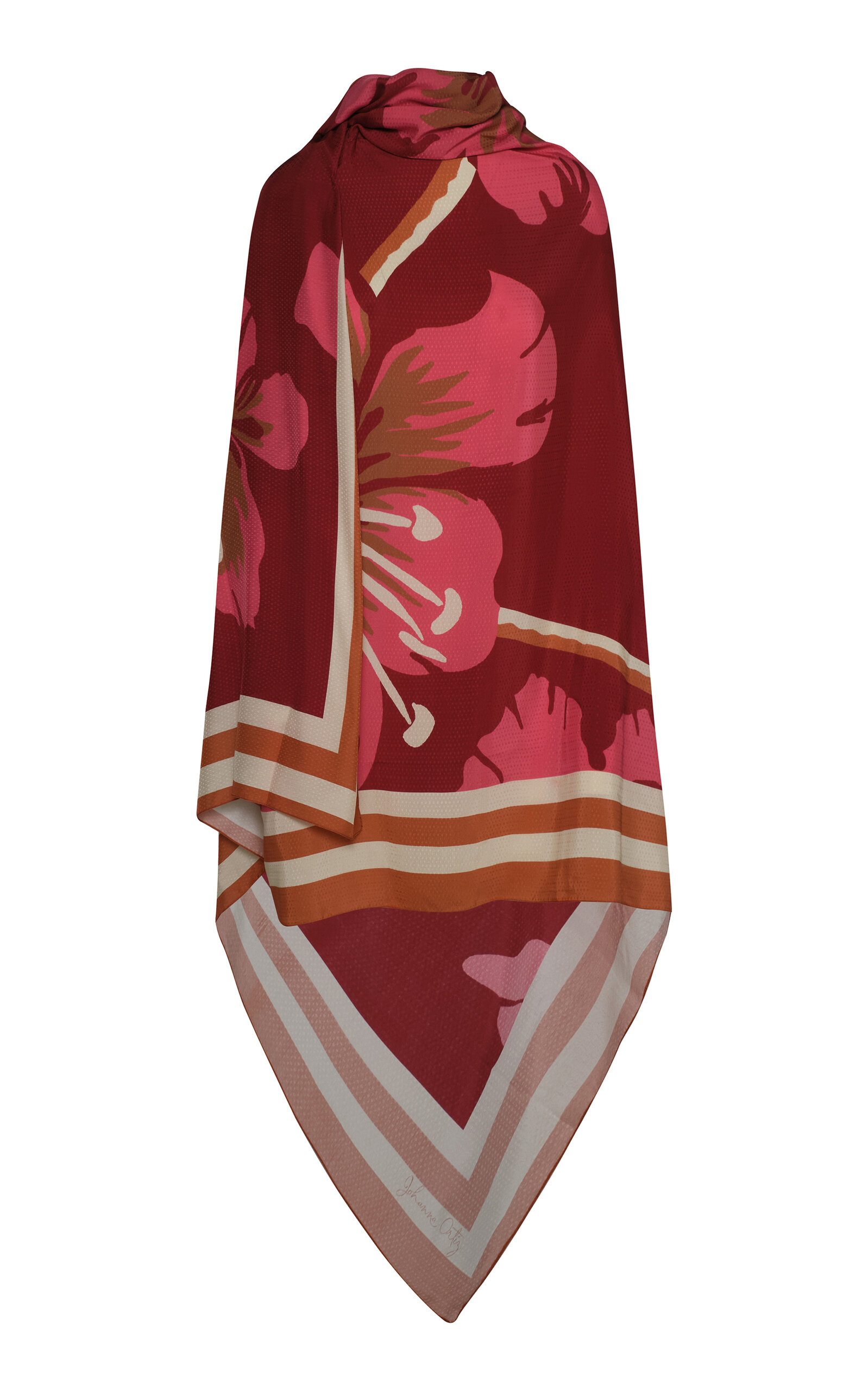 Delicate Astromelia Silk-Blend Shawl pink - 1