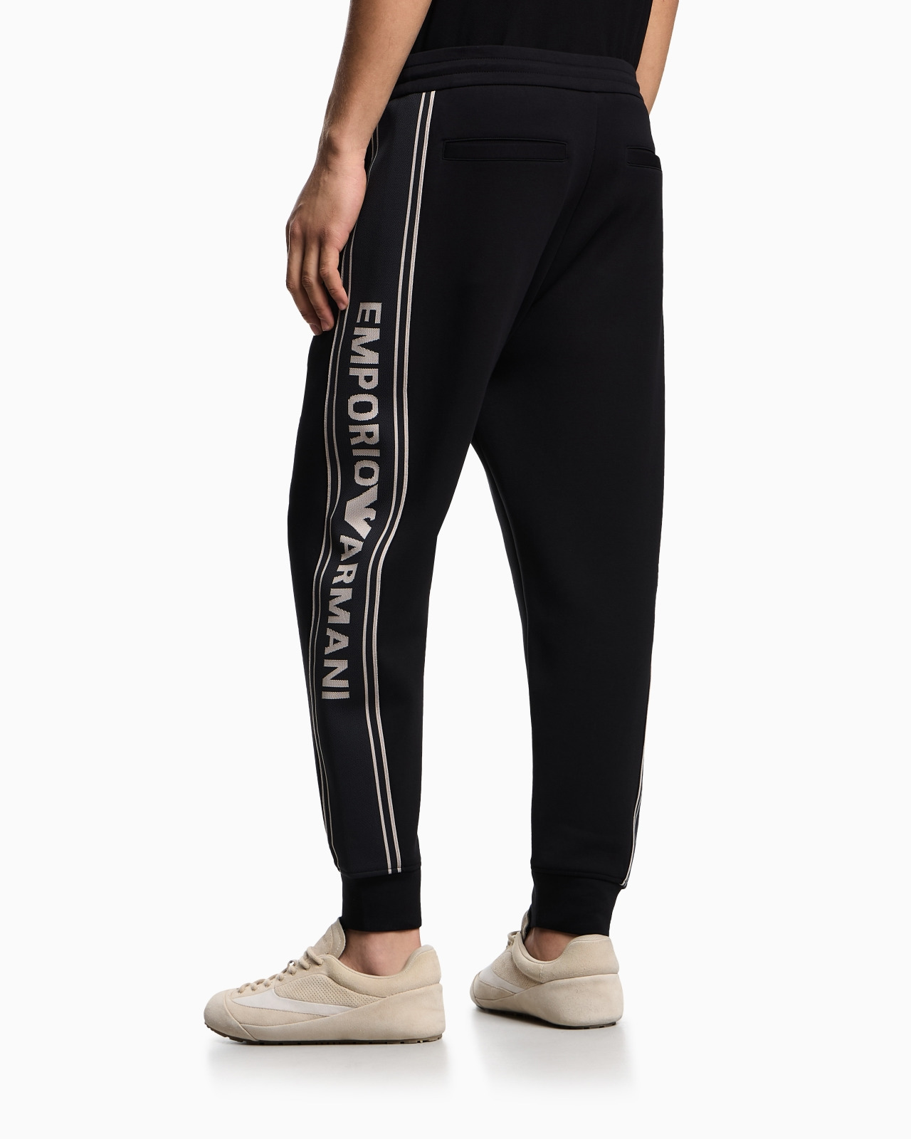 ASV DOUBLE-JERSEY JOGGERS WITH LOGO STRIPES - 3