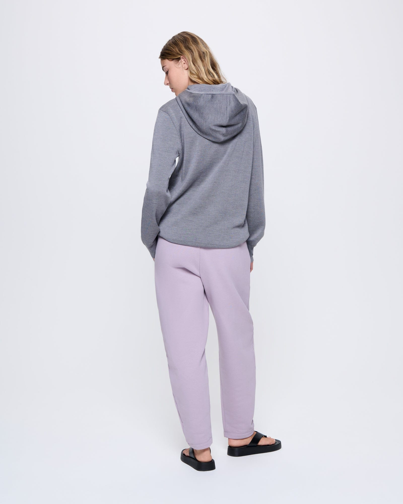 Womens DNA Regenerative Merino Wool Hoodie - Grey Marl - 5