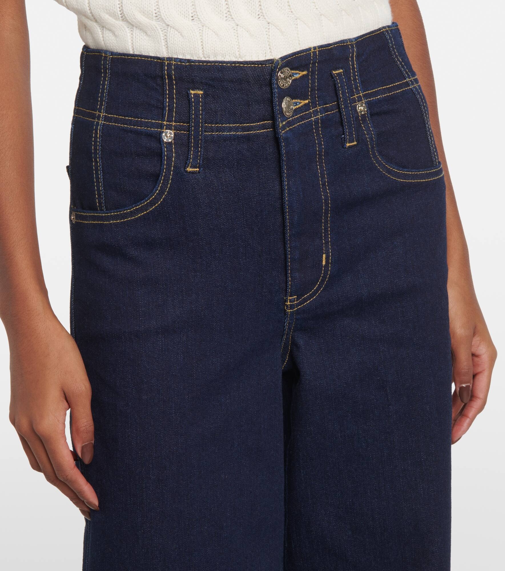 The Seamed Wide high-rise jeans - 4