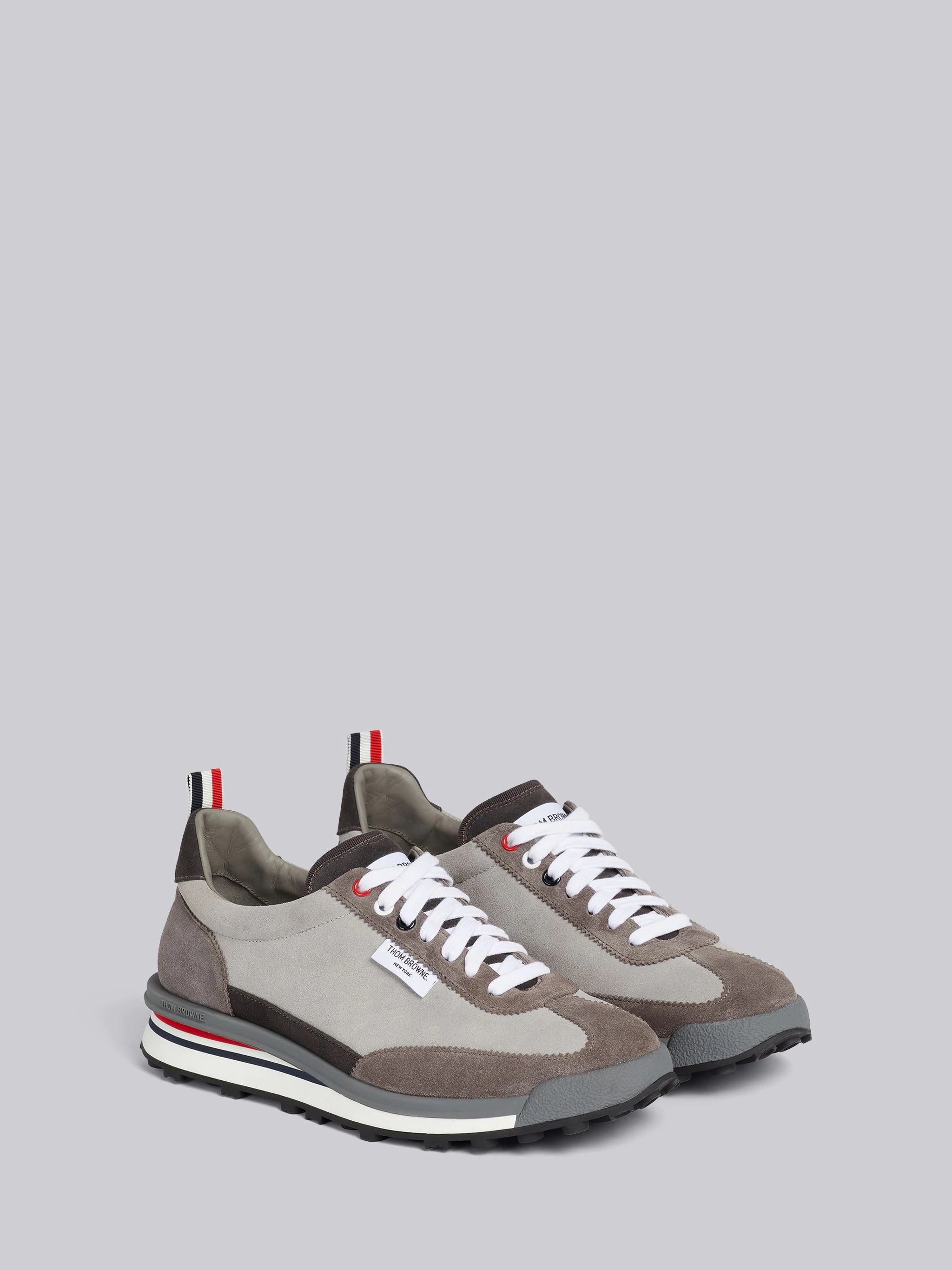 Medium Grey Kid Suede Tech Runner - 3