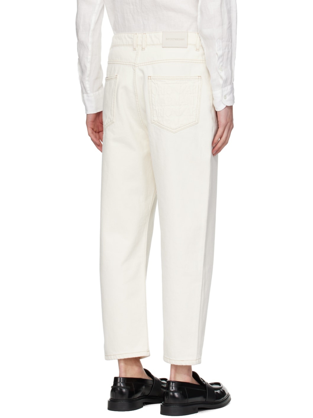 Off-White Embossed Jeans - 3