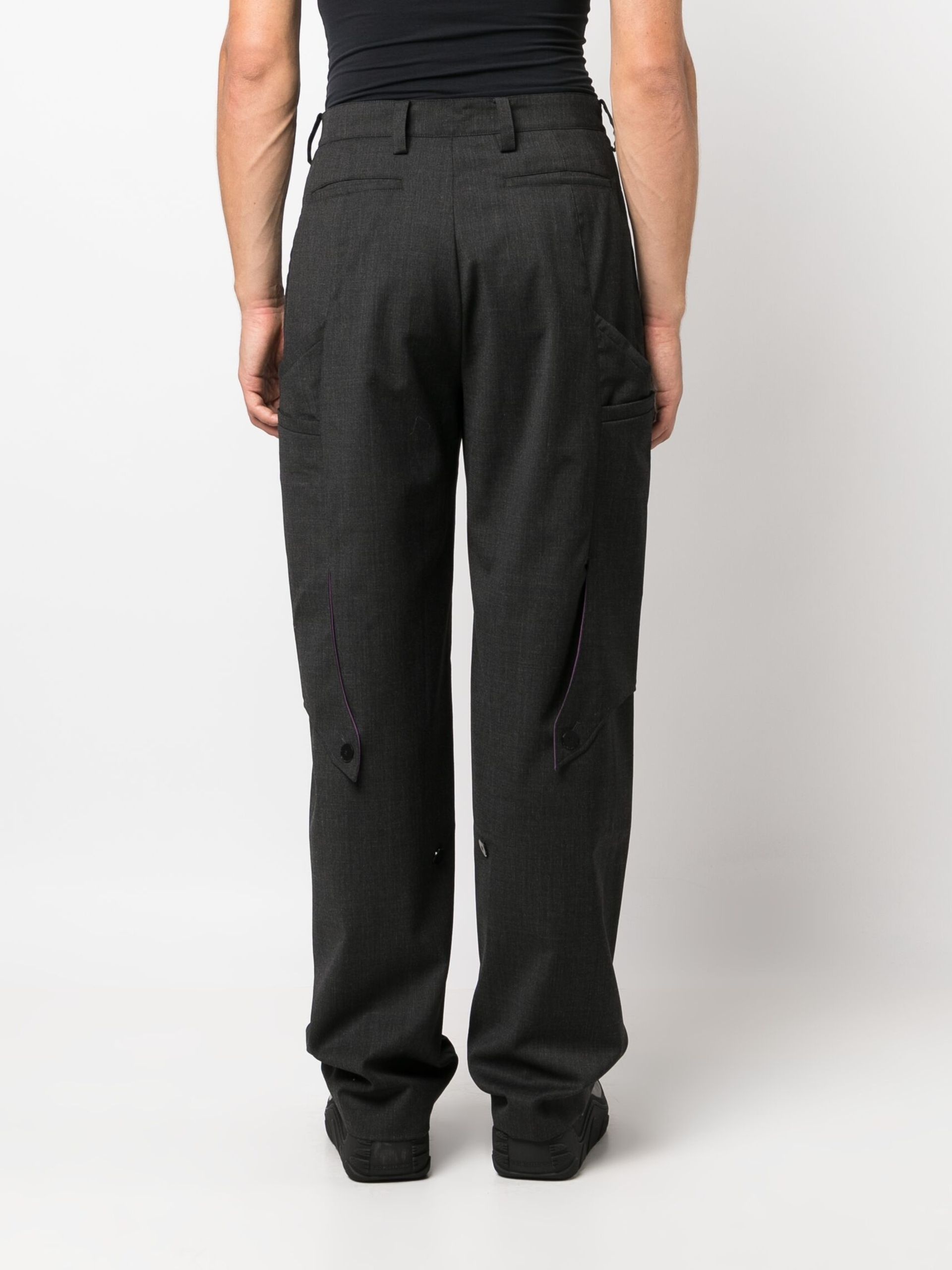 Kiko Kostadinov grey Megara cargo trousers | brownsfashion 