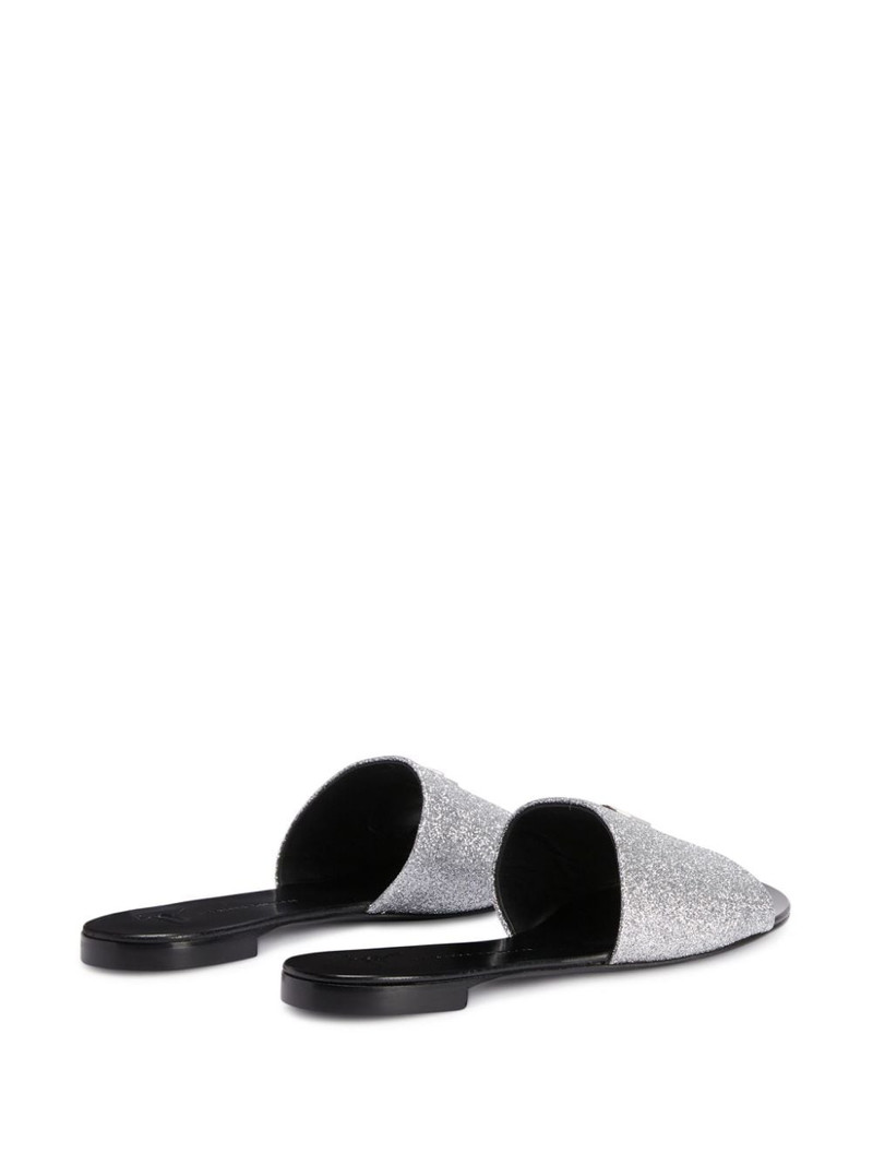 Shirley glitter-detail flat sandals 3