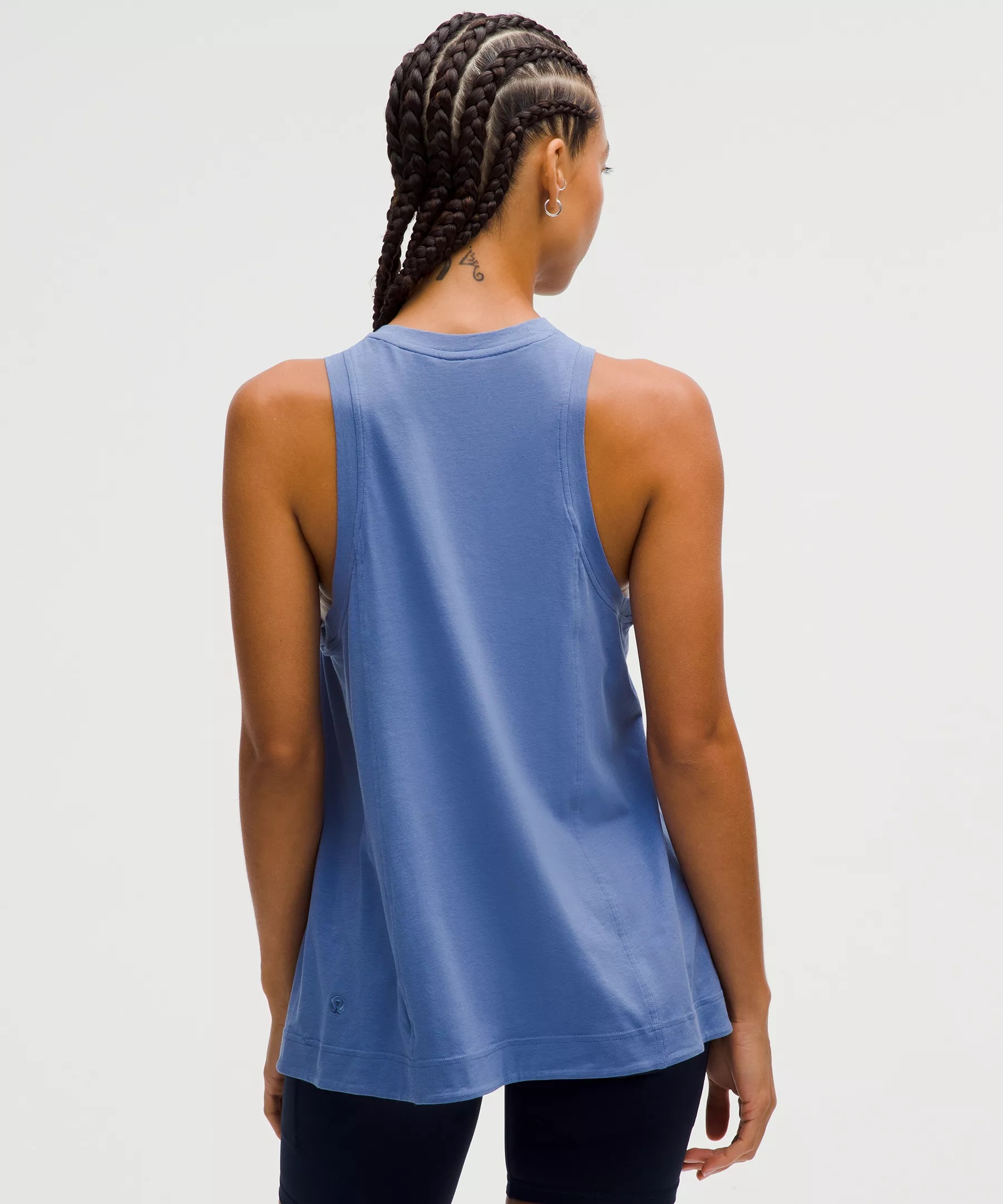 Long Cotton Crewneck Tank Top - 3