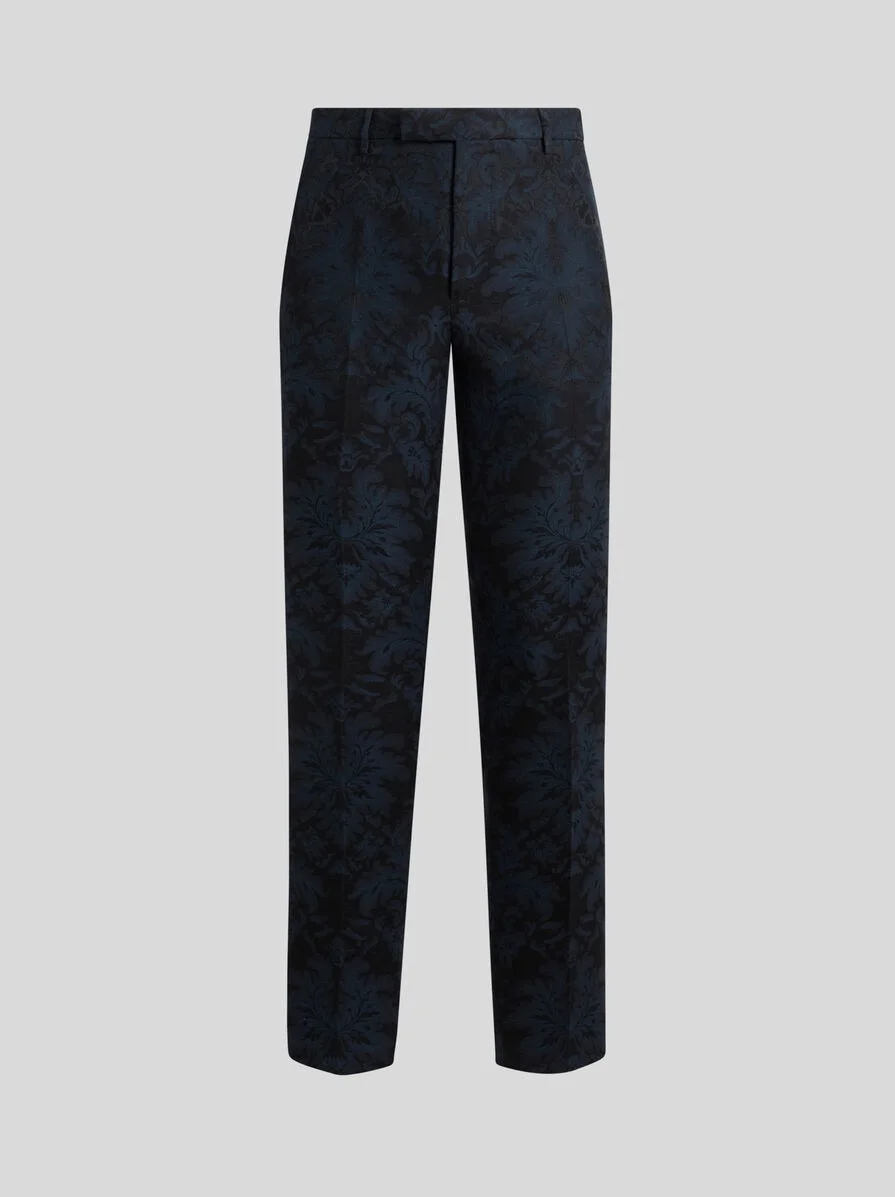 FLORAL JACQUARD TROUSERS - 1
