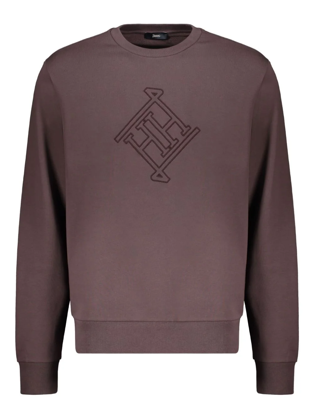 logo-embroidered crew-neck sweatshirt - 1