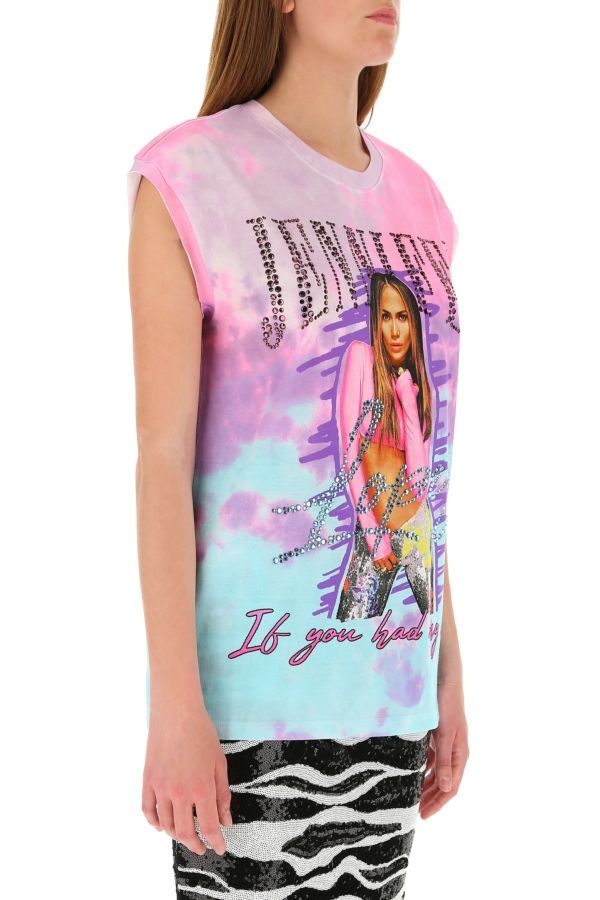 Printed cotton JLO oversize tank top - 4