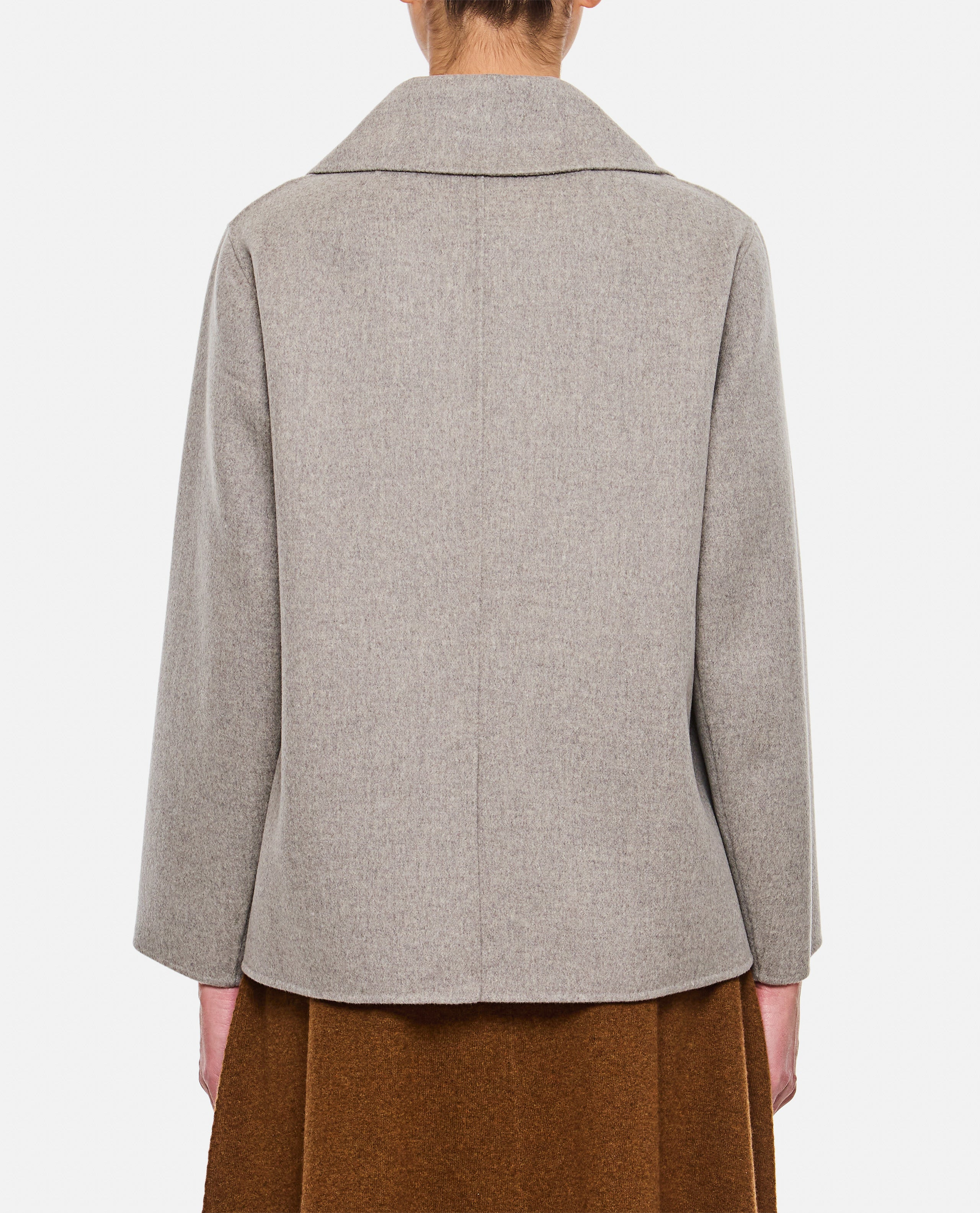 S Max Mara Women Margot Peacot With Gold Botton - 3