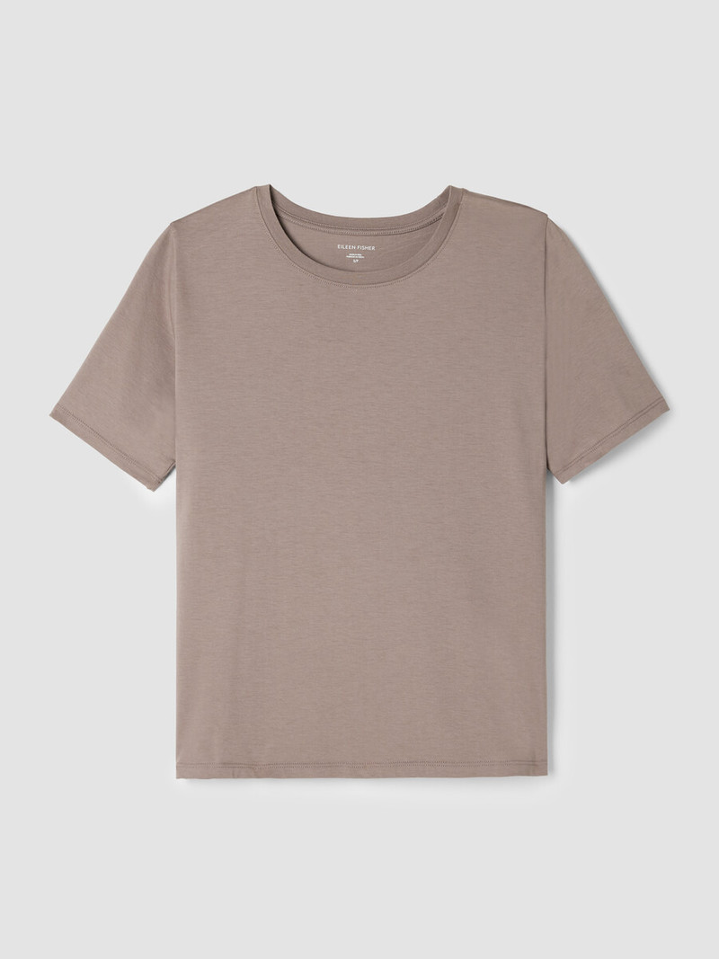 Organic Pima Cotton Jersey Round Neck Tee 1