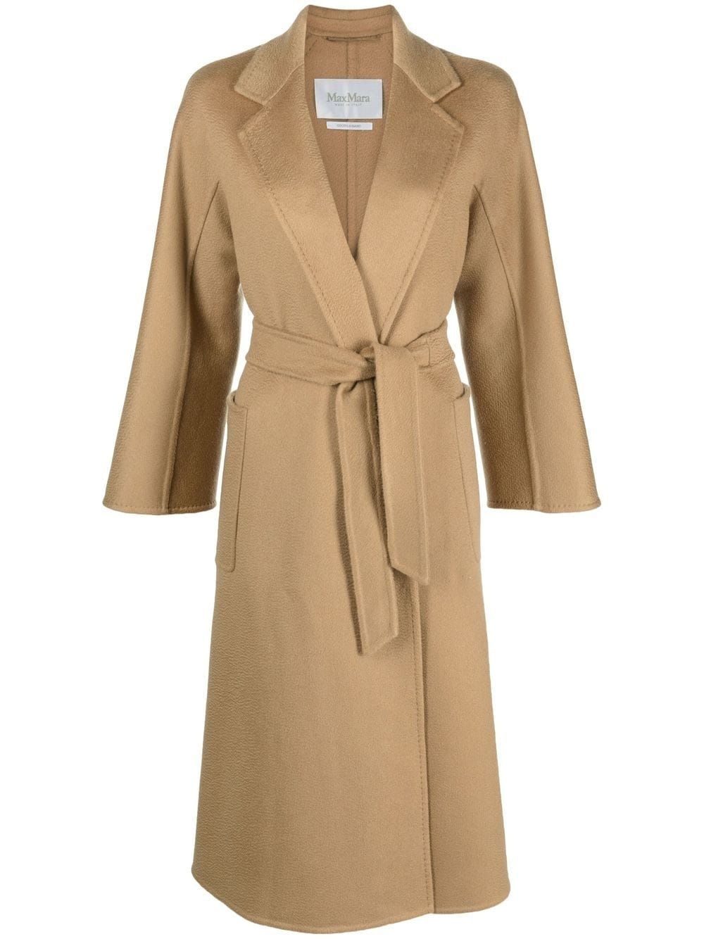 belted cashmere trench coat - 1