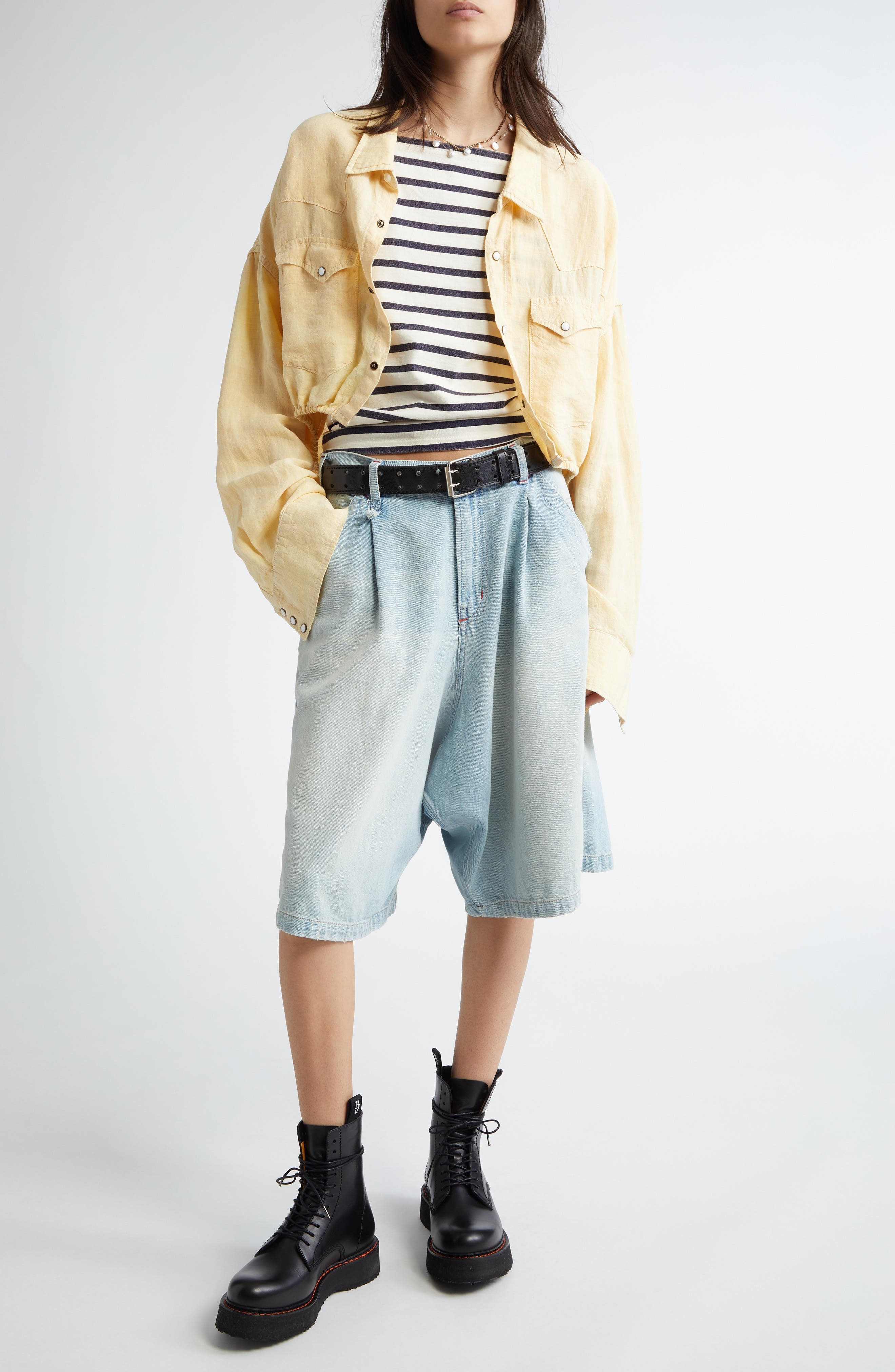 R13 Jesse Denim Carpenter Shorts in Toni Blue at Nordstrom - 2