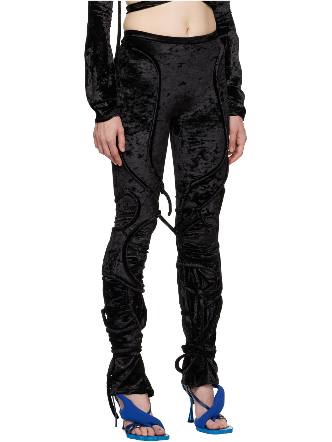 Black Multiline Lounge Pants - 2