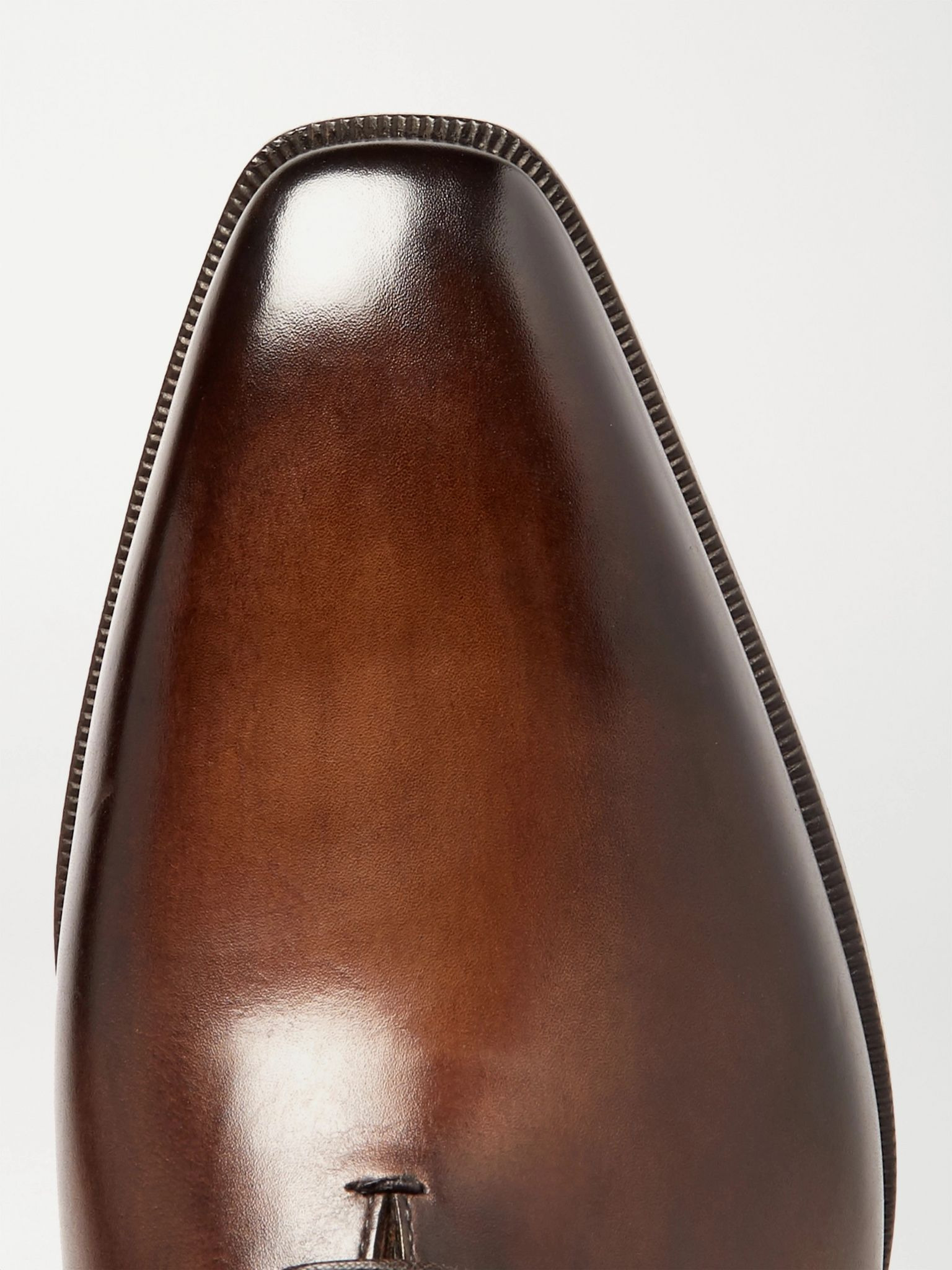 Blake Whole-Cut Venezia Leather Oxford Shoes Brown - 5