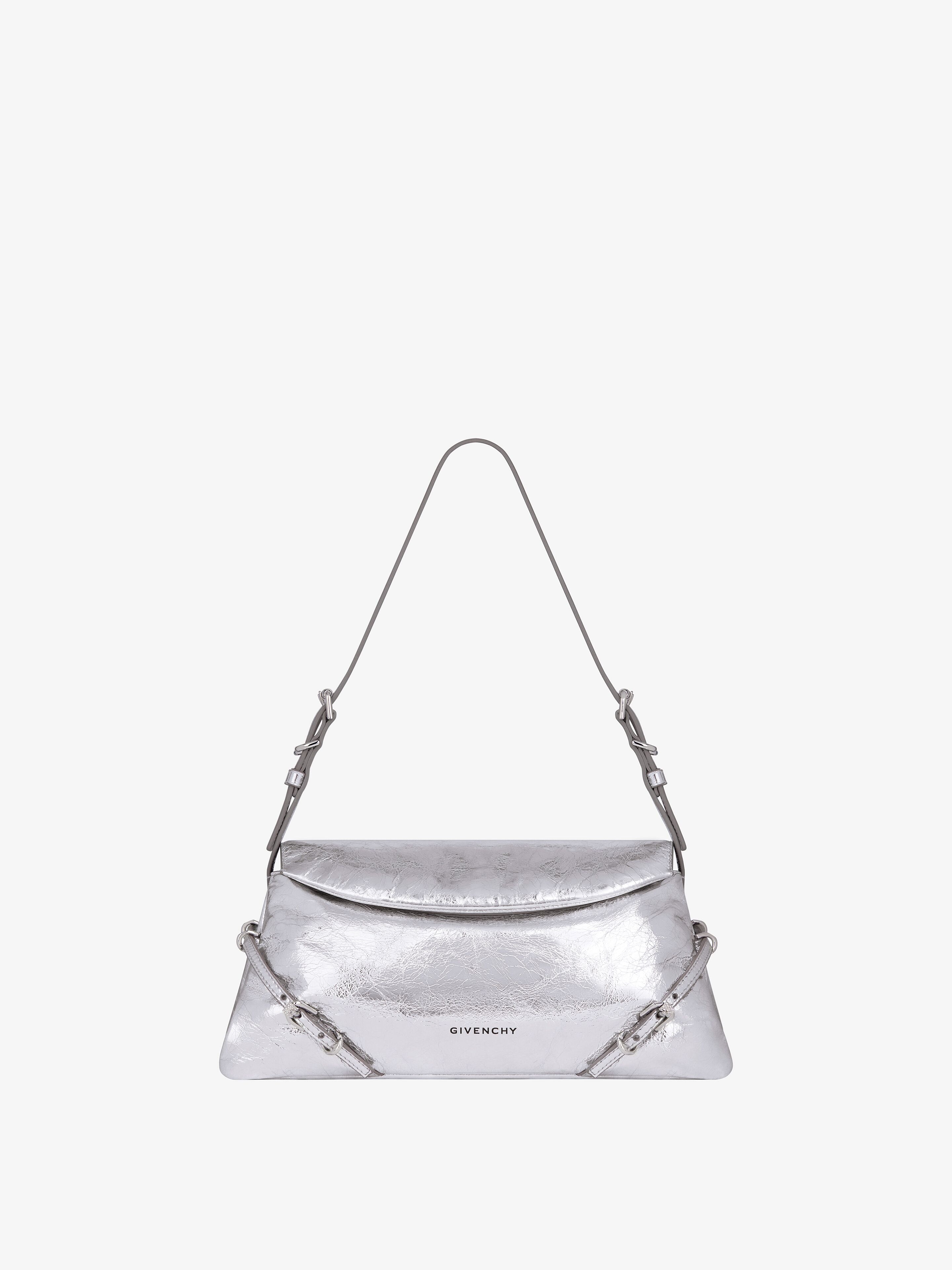 SMALL P'TIT VOYOU BAG IN LAMINATED LEATHER - 1