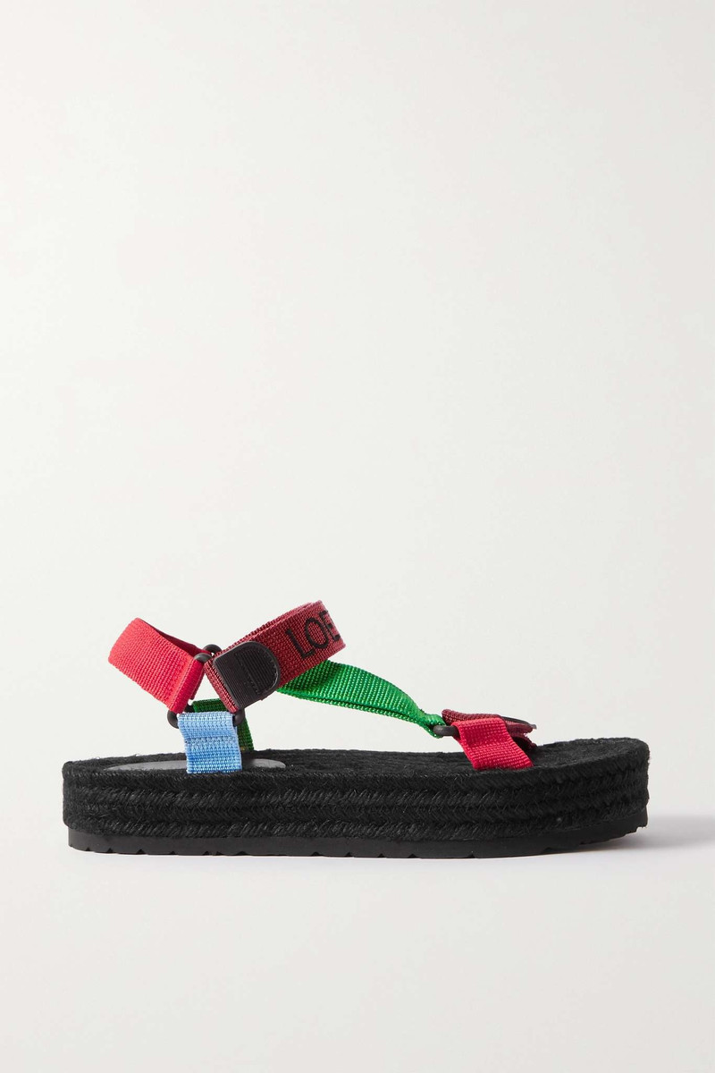 + Paula's Ibiza color-block webbing espadrille sandals 1
