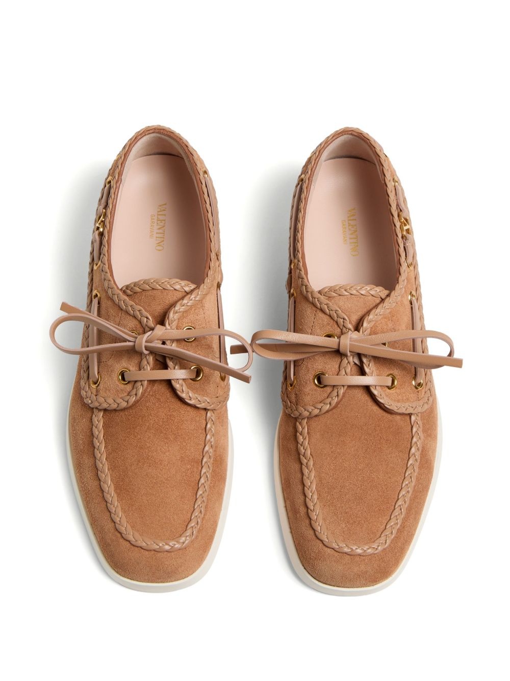 braided-edge boat shoes - 6
