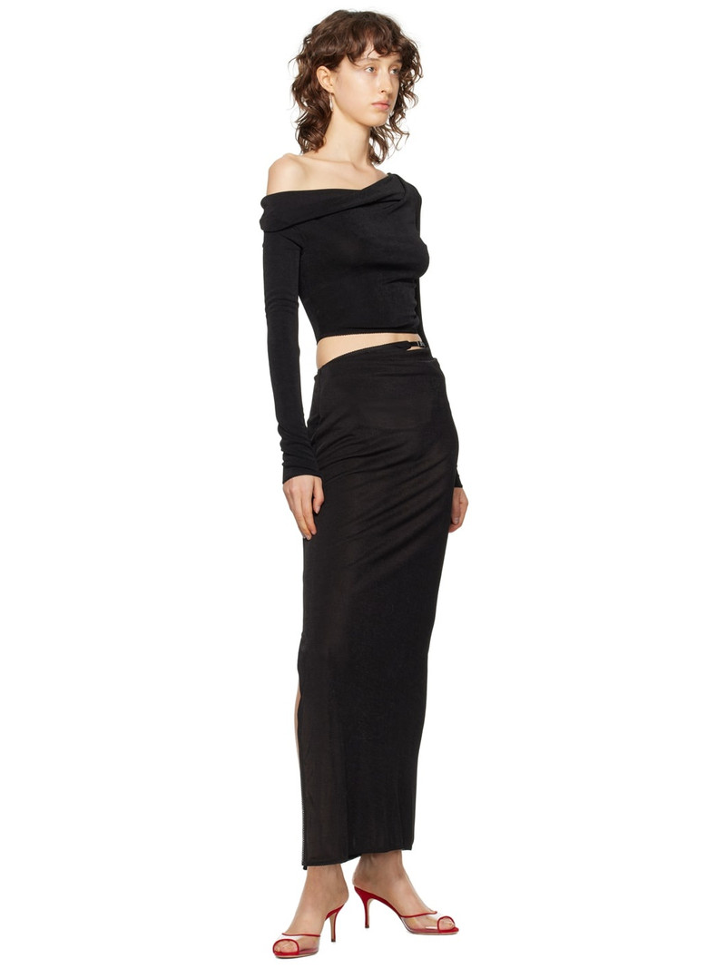ANNA OCTOBER Black Kerry Maxi Skirt outlook