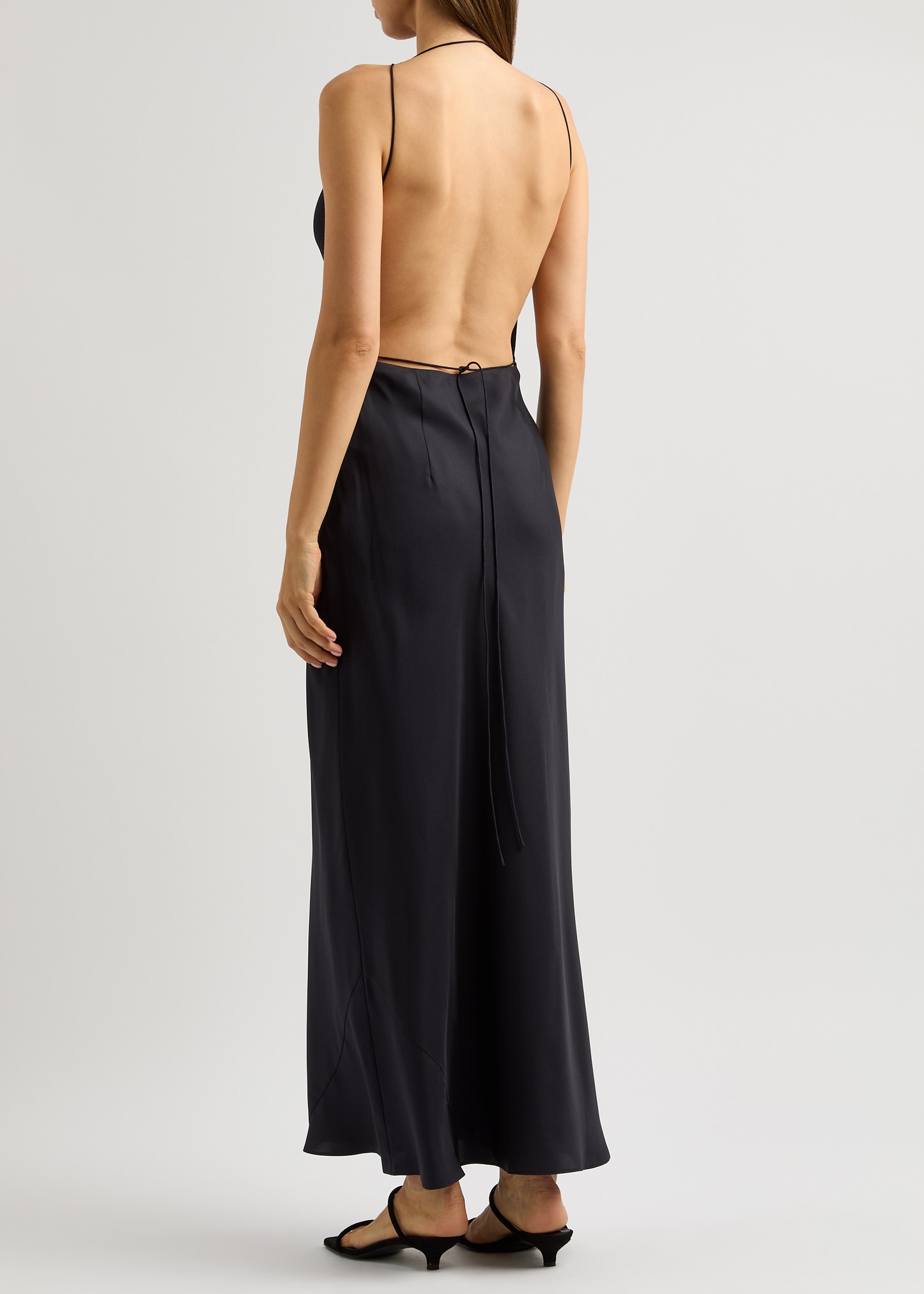 Open-back silk-satin maxi dress - 3