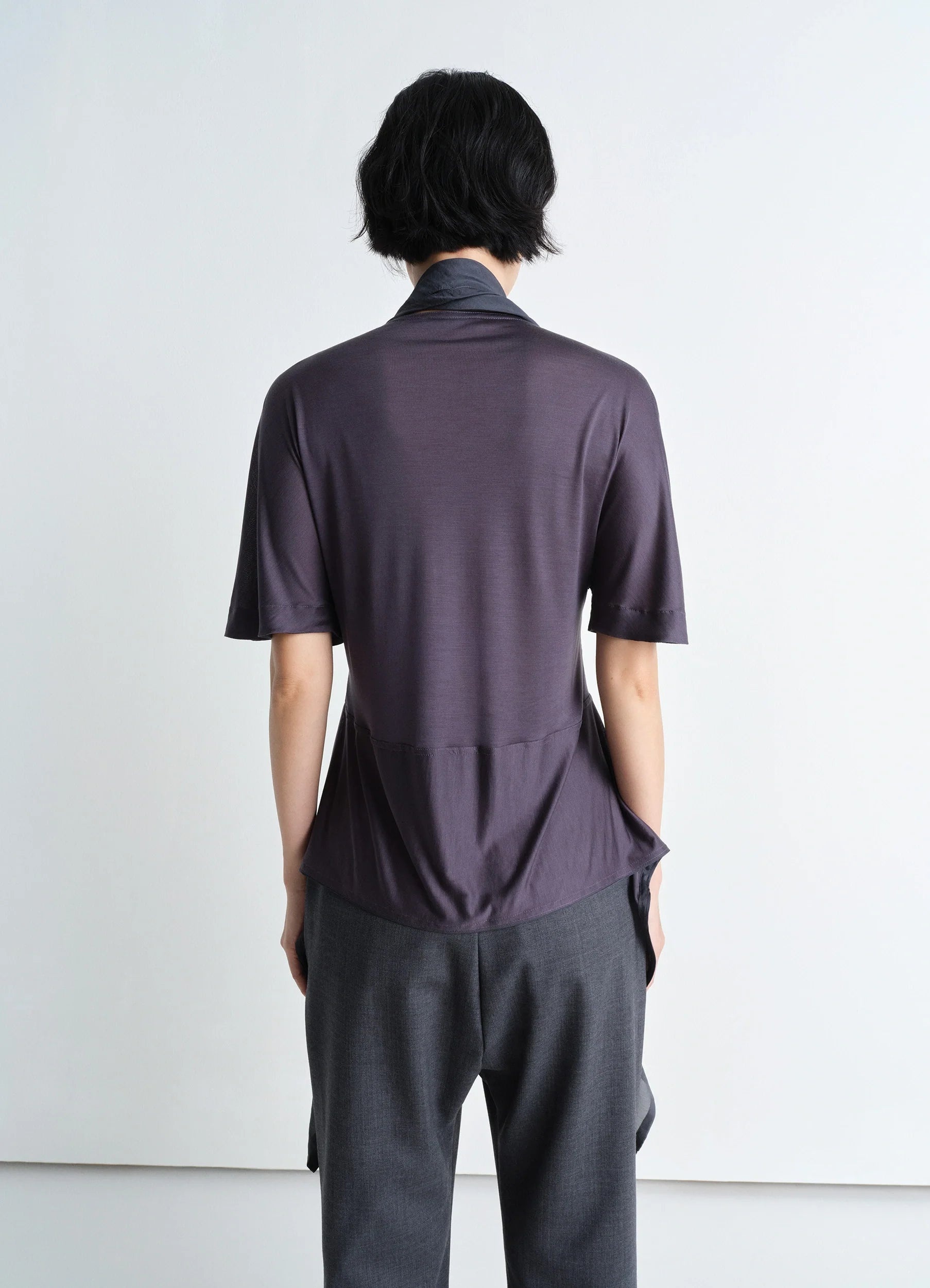 MIXED FABRIC KNOTTED TOP - 4