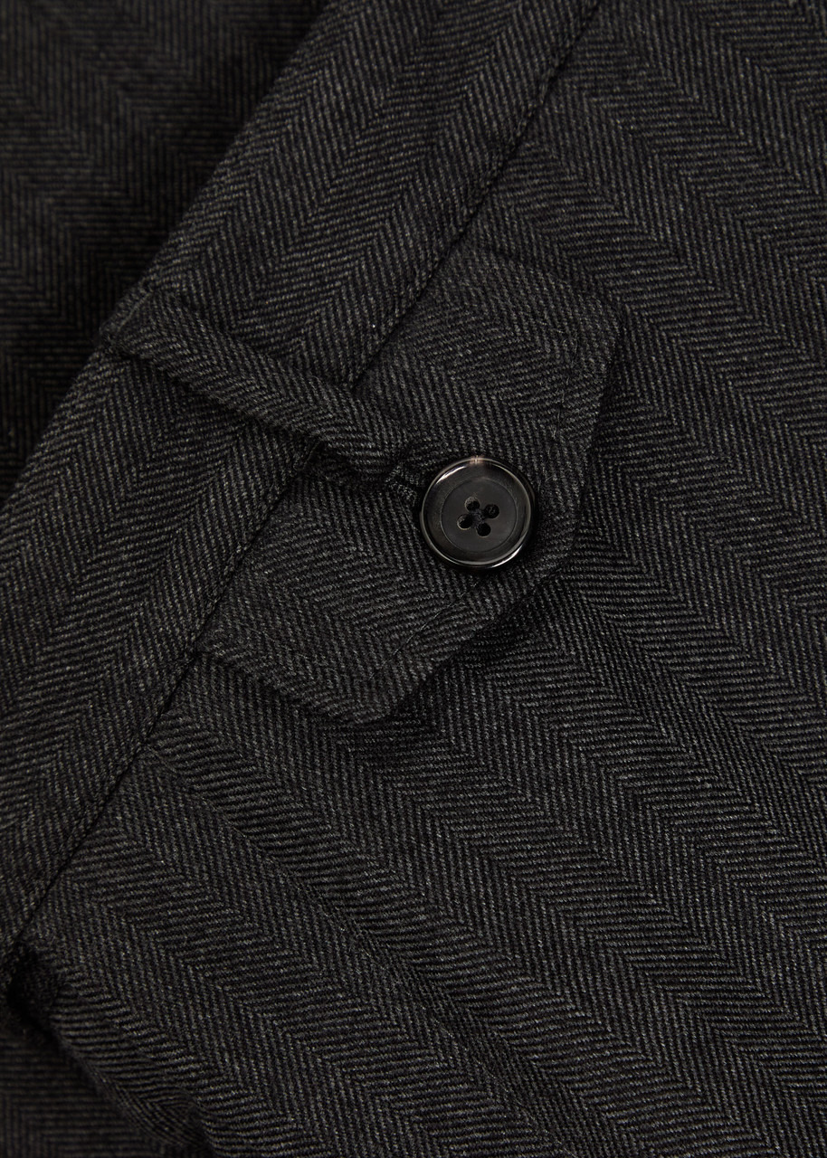 Oliver Spencer Fishtale Herringbone Cotton-blend Trousers - 5