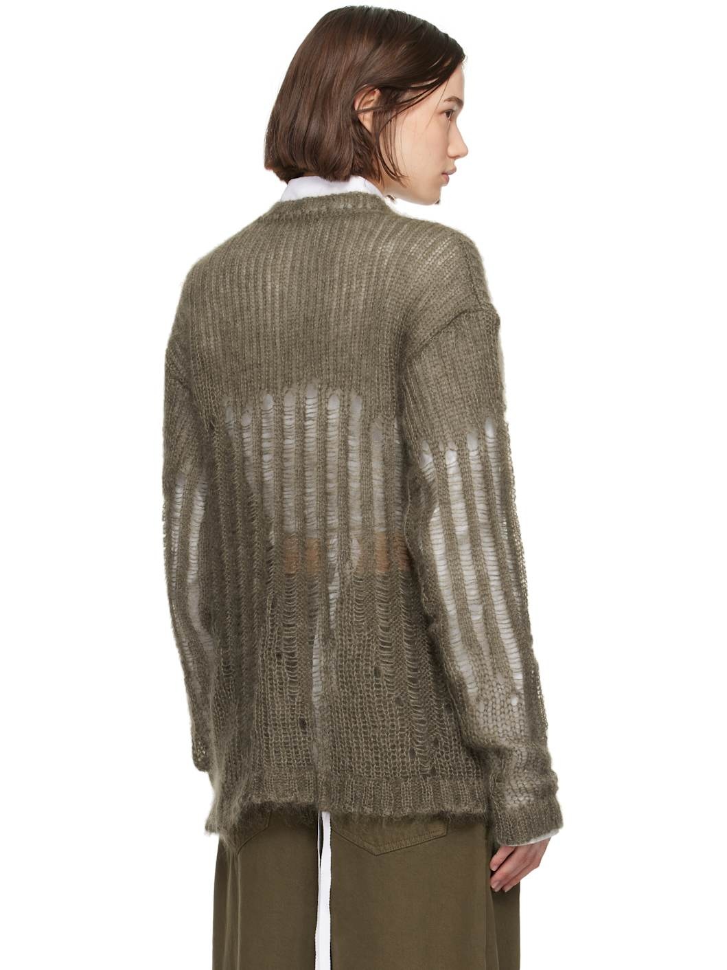Khaki Rigmor Oversize Sweater - 3
