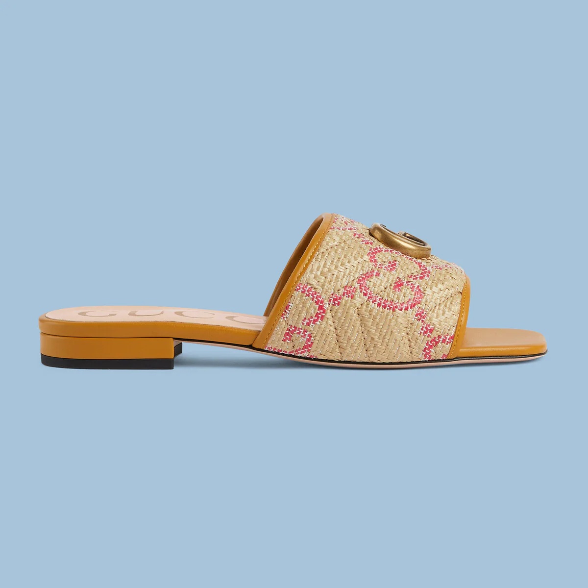 Women's GG raffia effect slide - 1