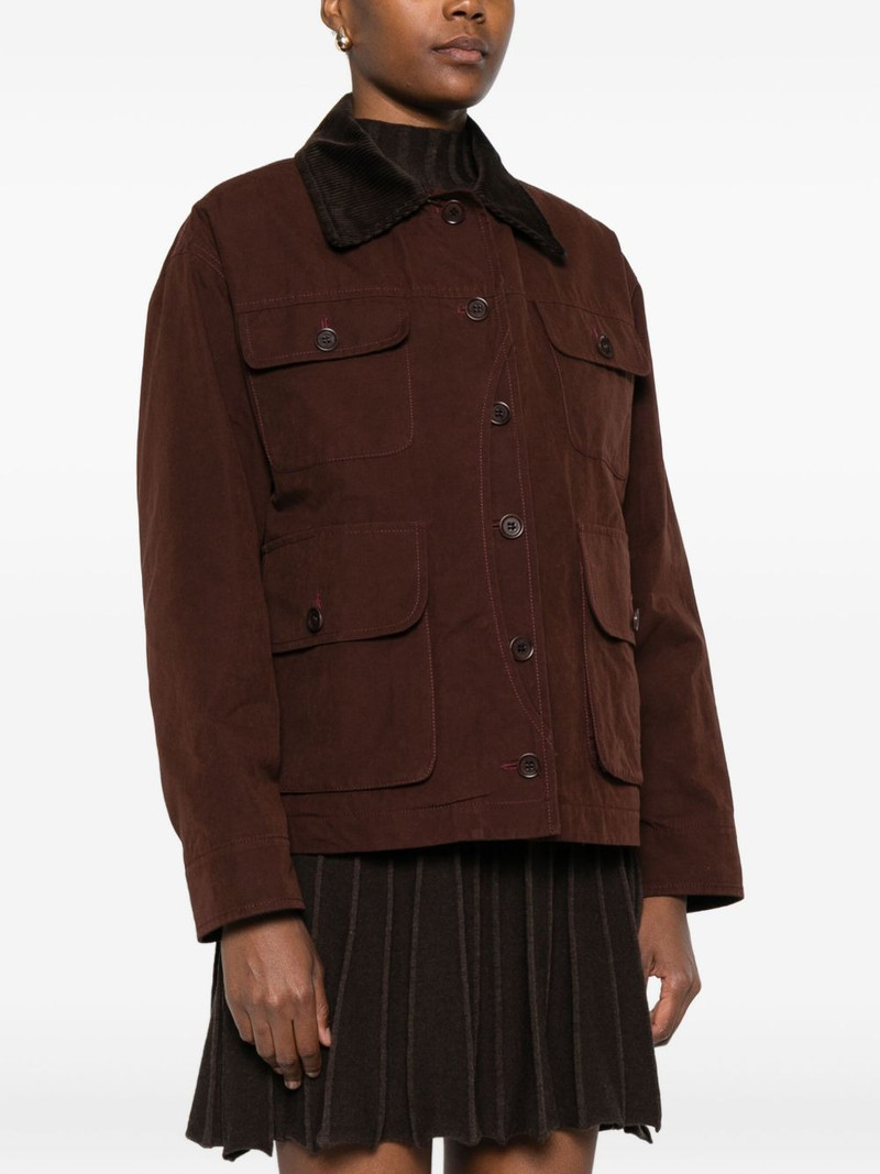 corduroy-collar buttoned jacket 3