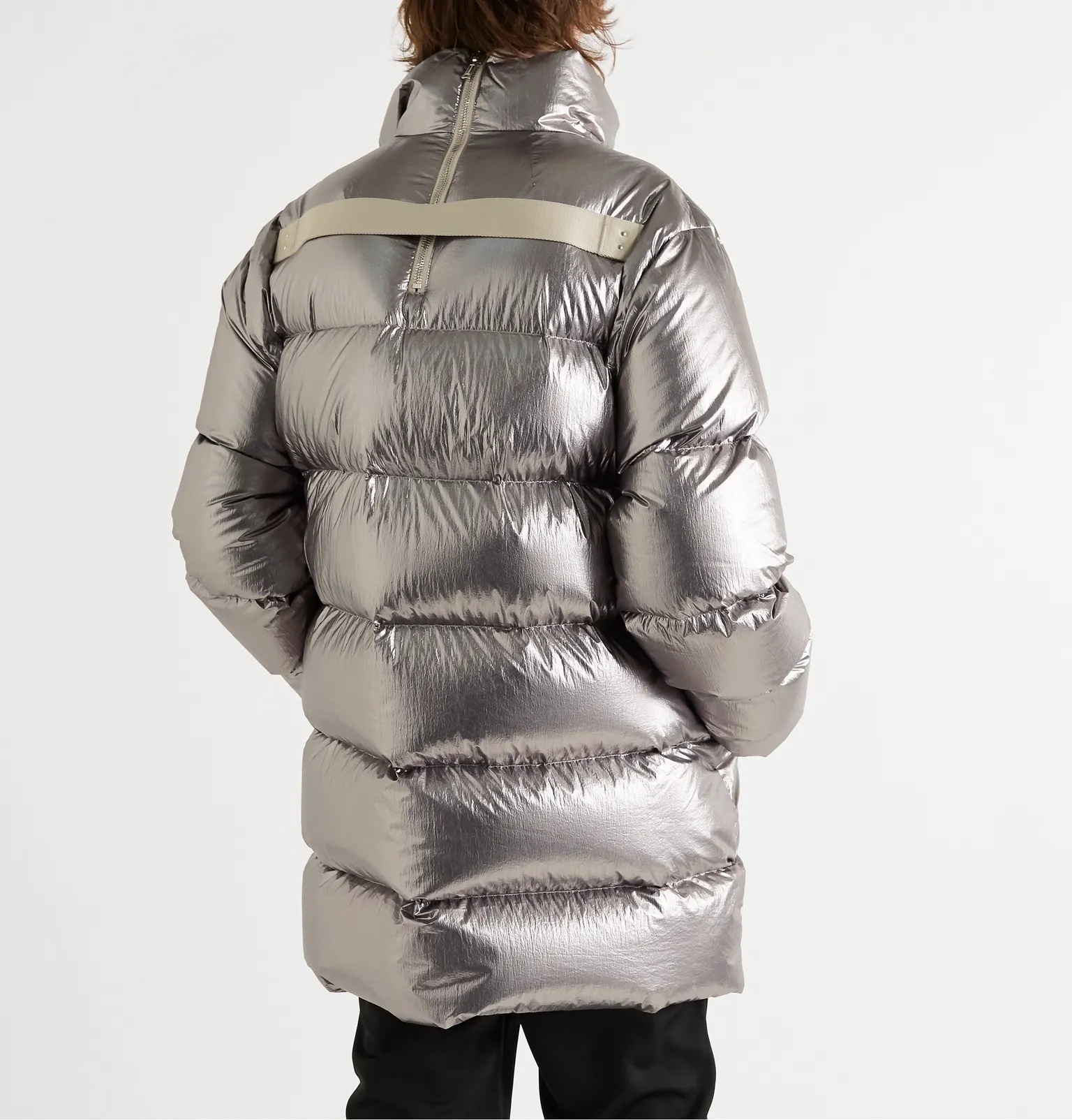 + Moncler Cyclopic Logo-Appliquéd Quilted Metallic Shell Down Coat - 4