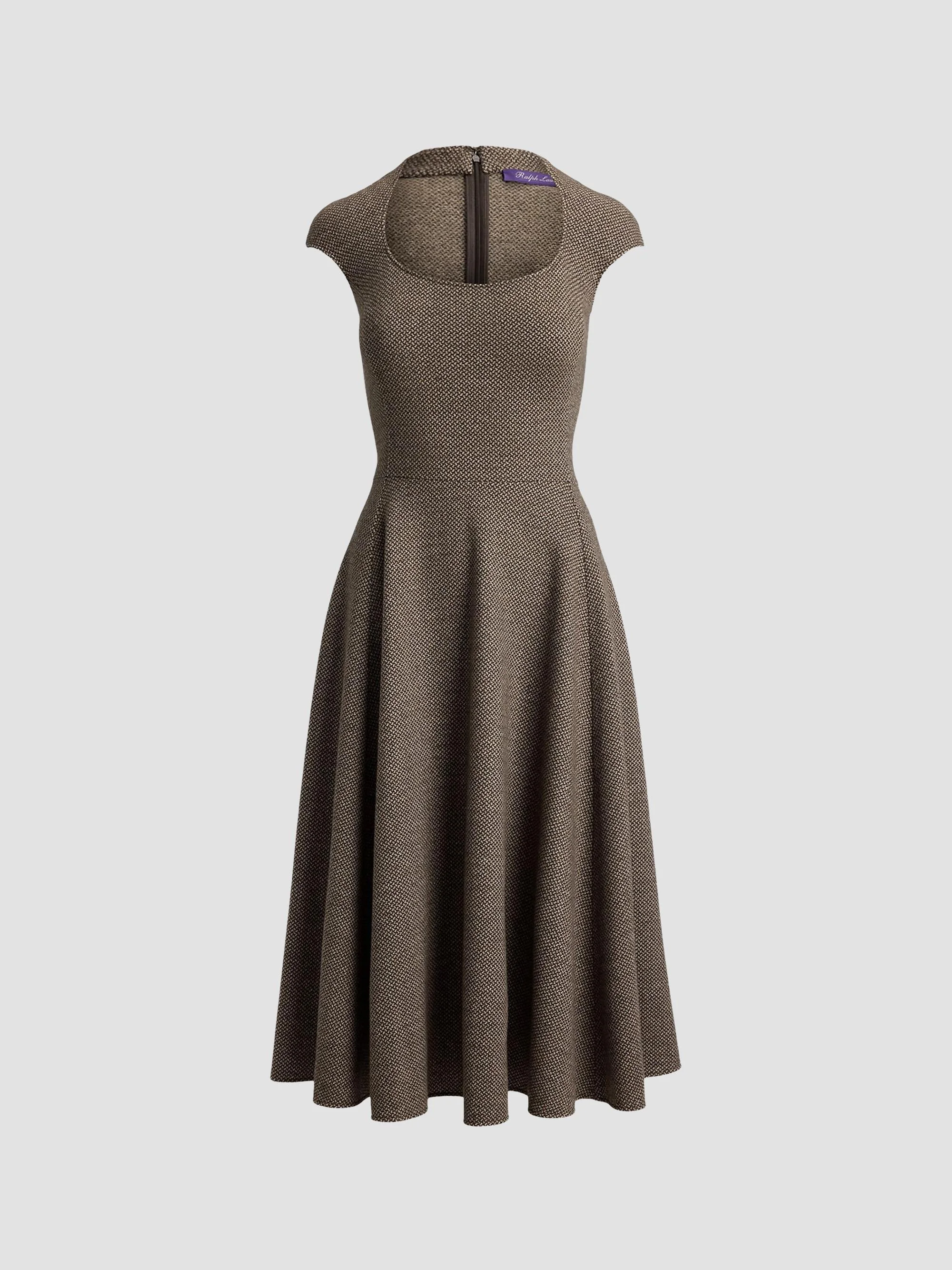 Women's Maisey Broken-Twill Jersey Day Dress - Porcini Honey Multi - 1