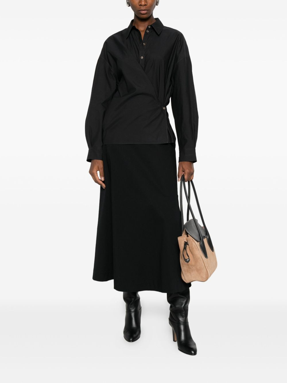 Lemaire Women Cotton And Silk Blend Shirt - 4