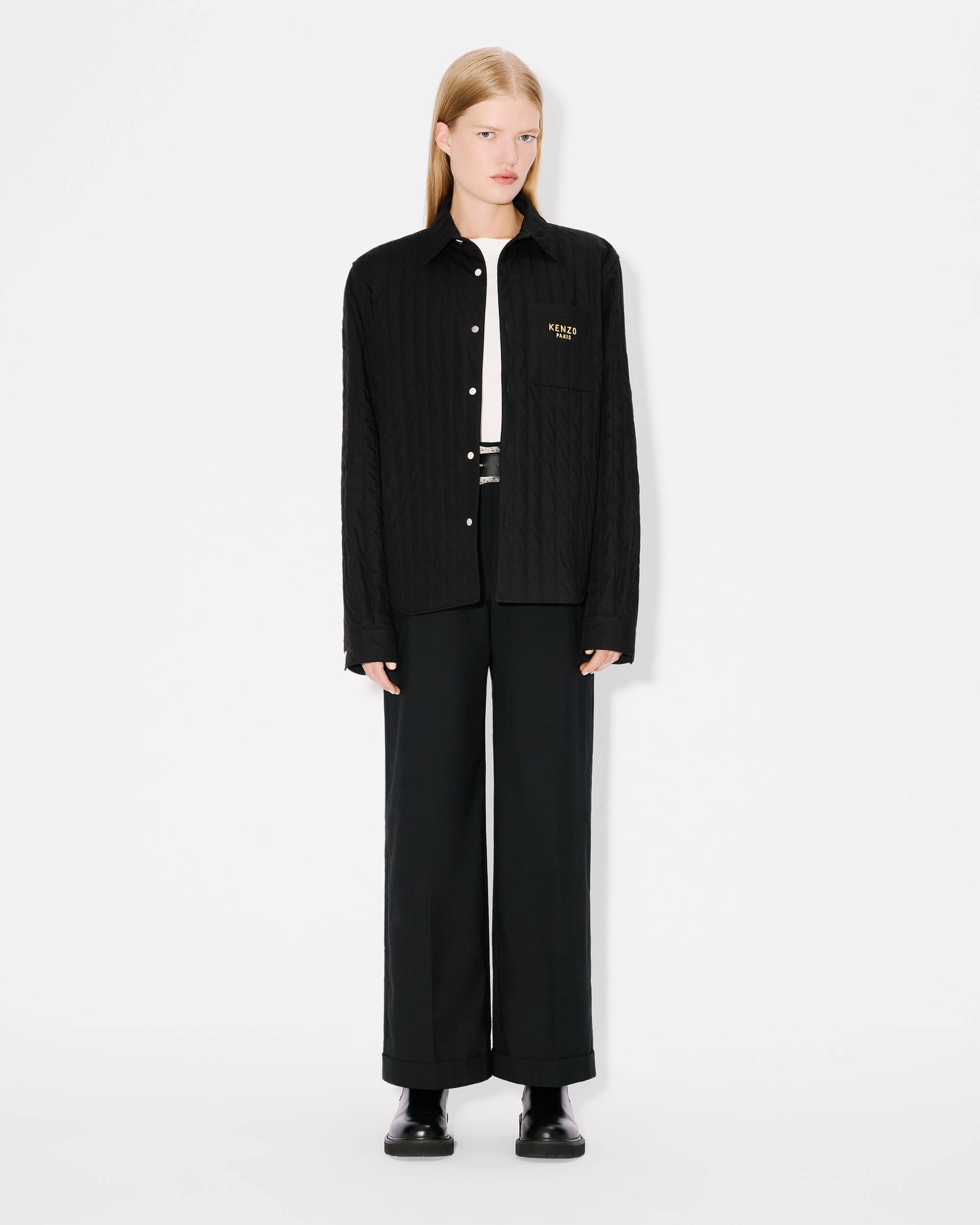 'Lunar New Year' genderless quilted padded overshirt in cotton poplin - 5