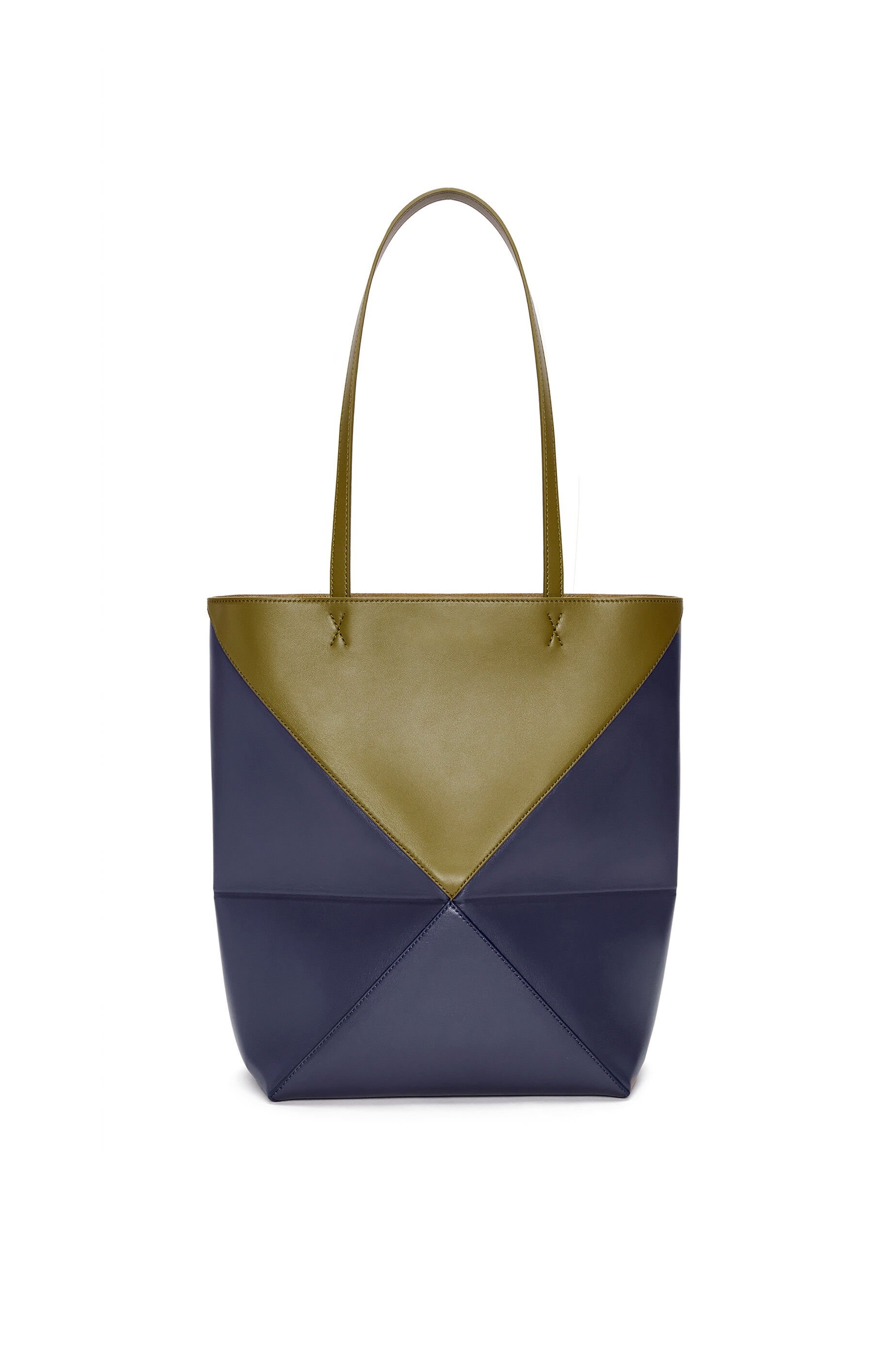 Puzzle Fold Tote in shiny calfskin - 7