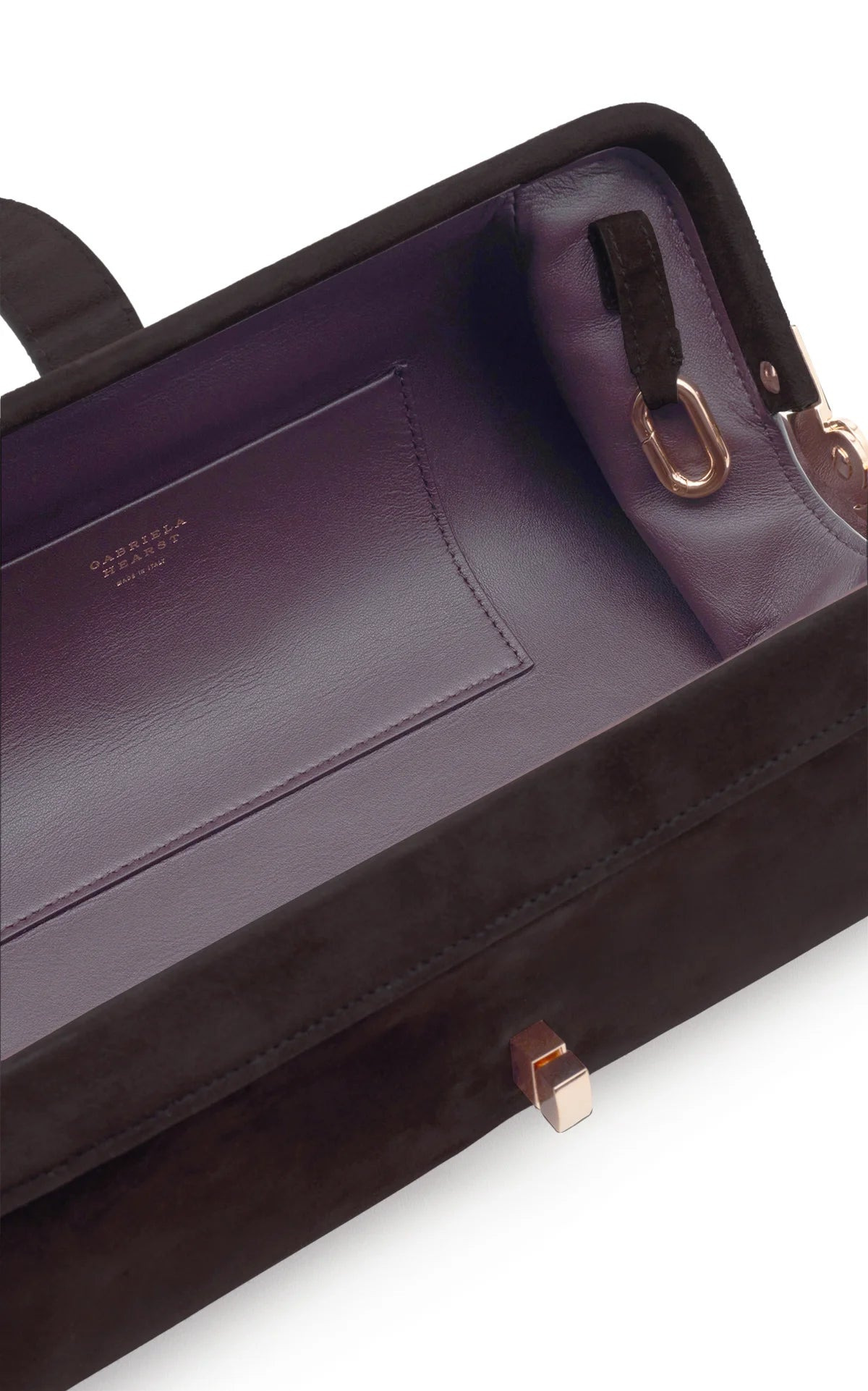 Paola Clutch in Dark Brown Suede - 6