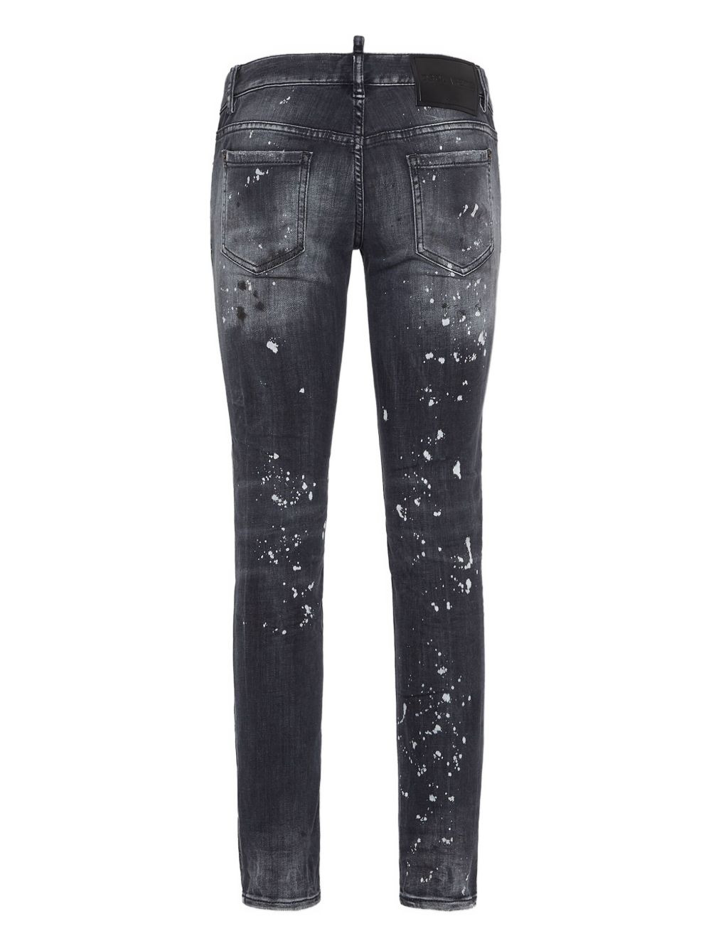 paint-splatter distressed jeans - 2