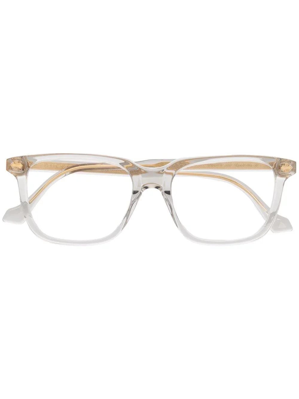 transparent square-frame eyeglasses - 1