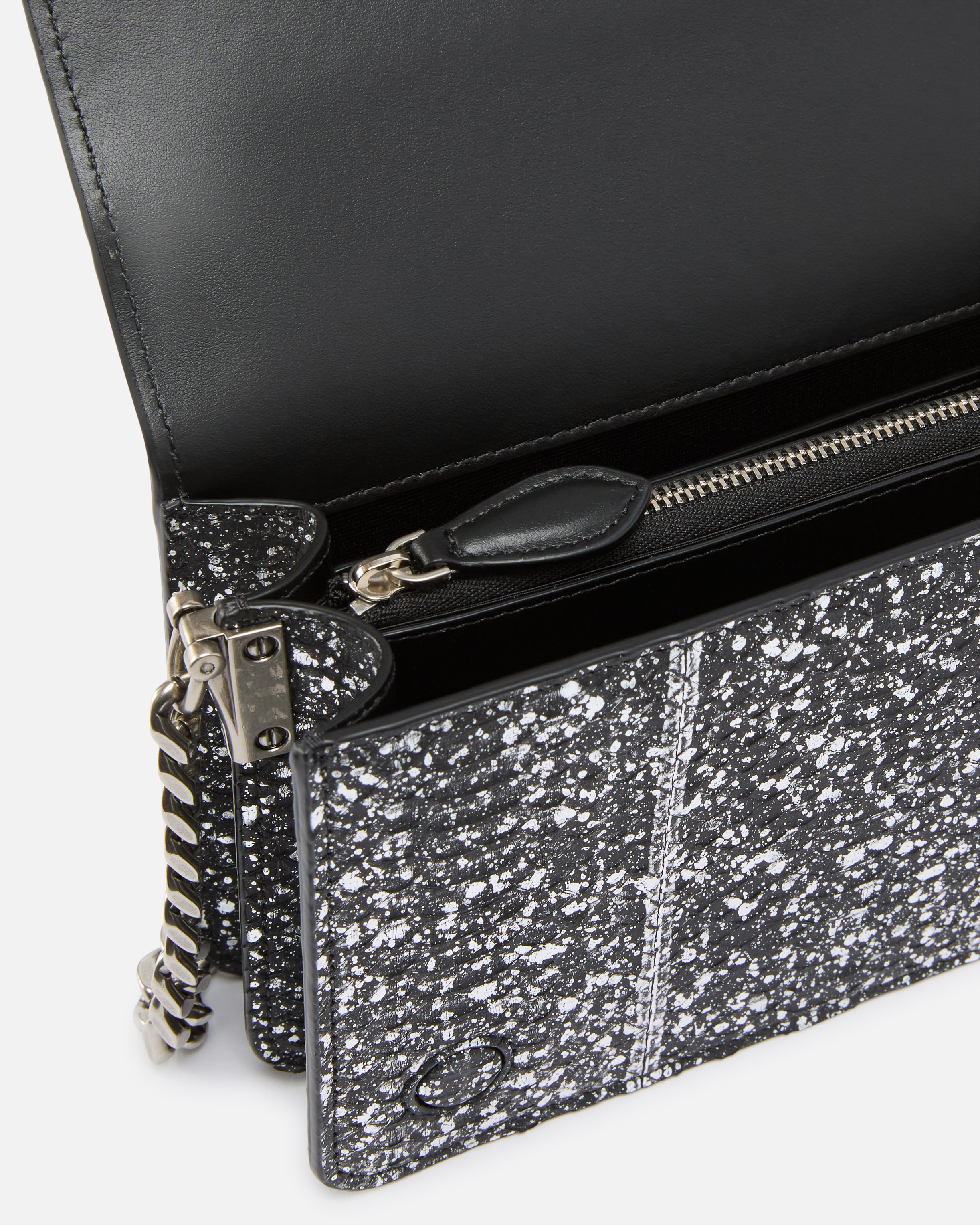 MINI LOVE BAG CROSSBODY BAG IN LAMINATED REPTILE PINKO GALLERIA. - 4