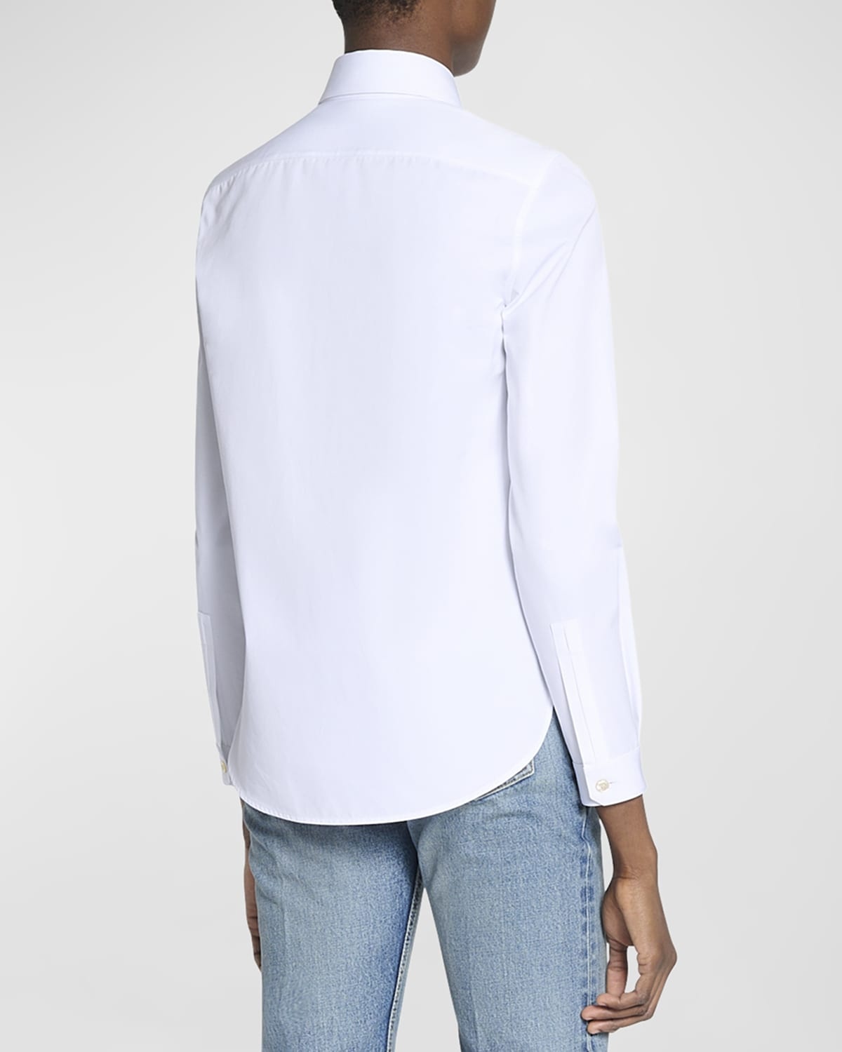 Cotton Button-Front Blouse - 6