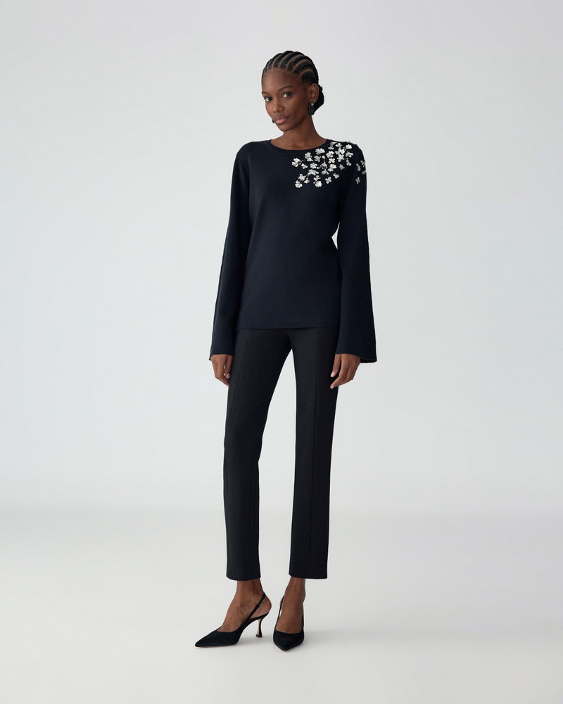 CAROLINA HERRERA Floral-Embroidered Sweater outlook