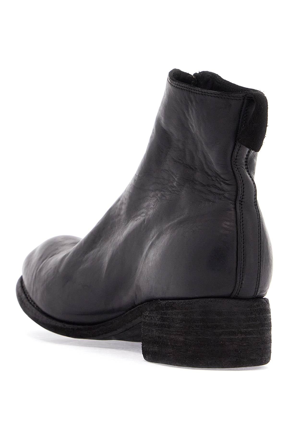 Guidi Unisex Leather Boots In Black Horse And Calfskin With Metal Zip Women - 3