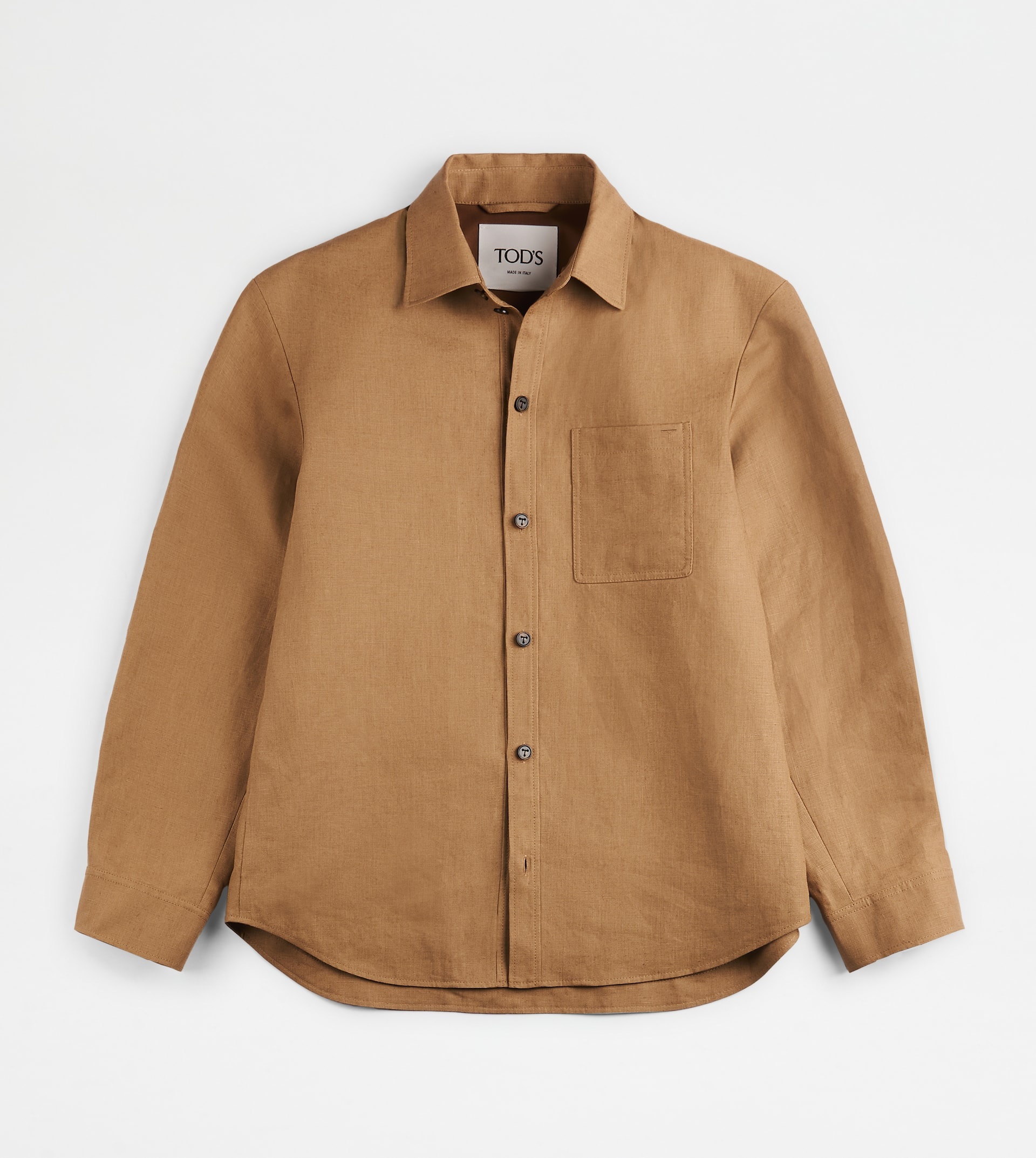 SHIRT IN LINEN - BEIGE - 1