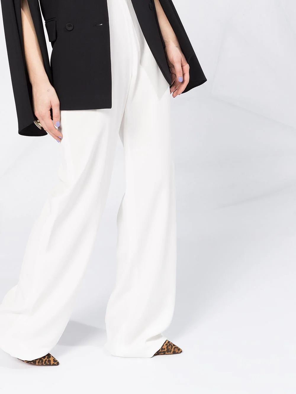 high-waisted wide-leg trousers - 5