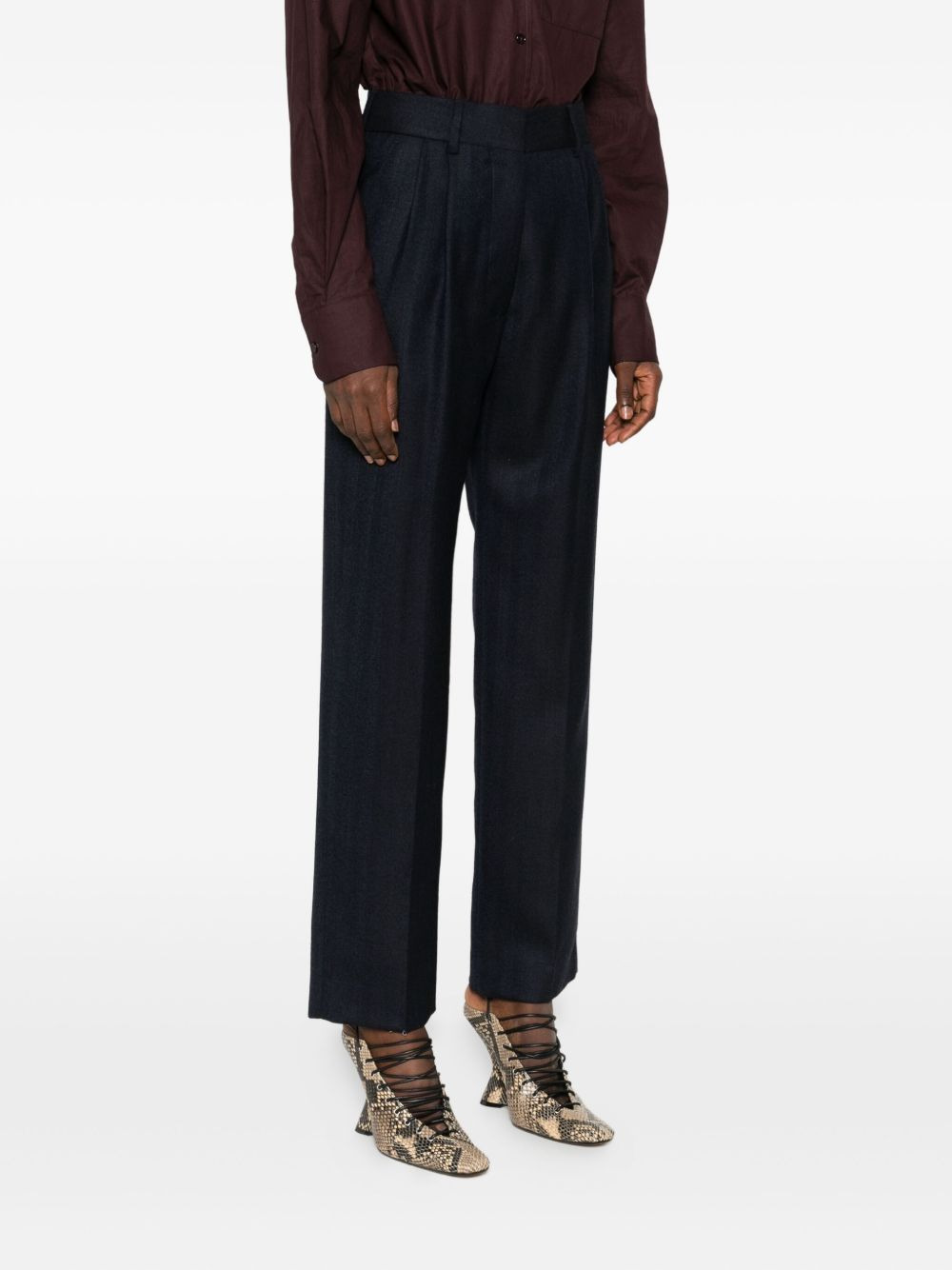 pleated-front trousers - 3